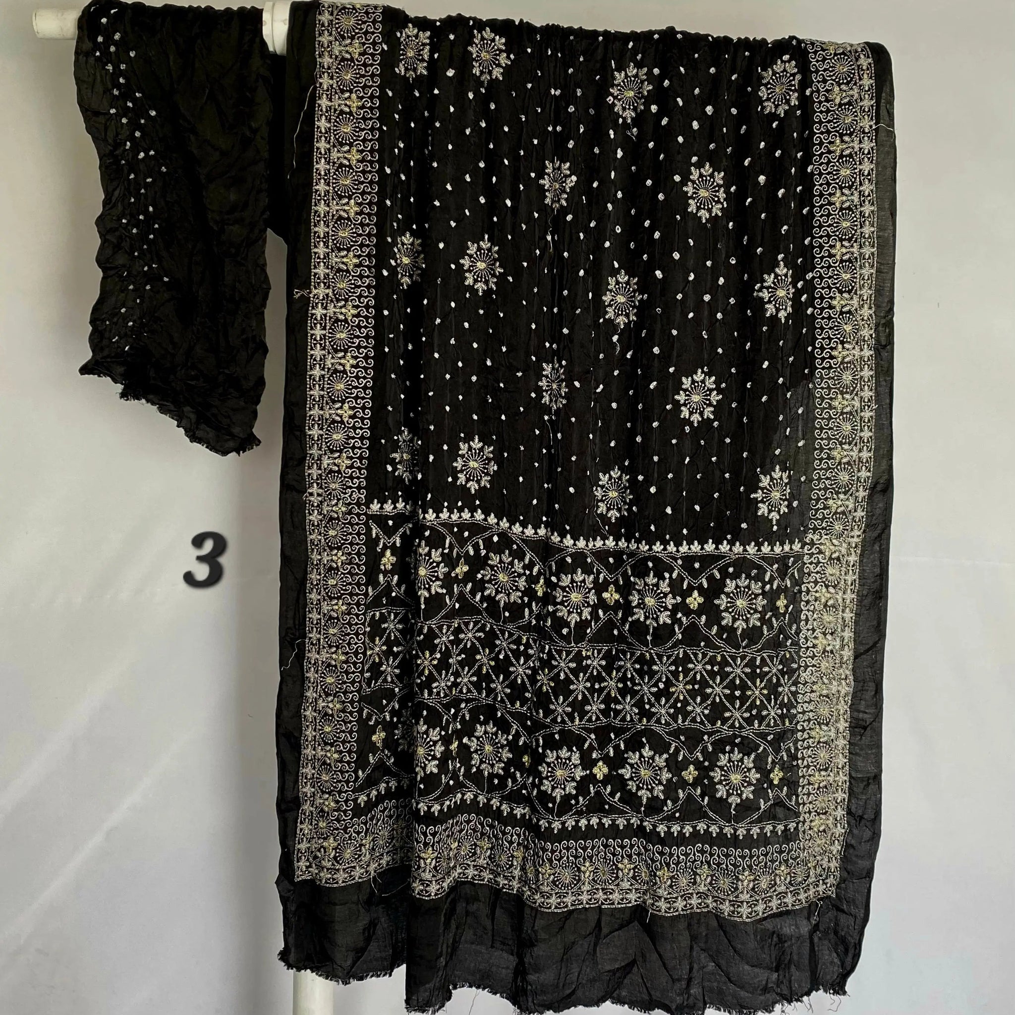 Lakhanavi+Bandhej Modal Silk Saree RAKHIYO