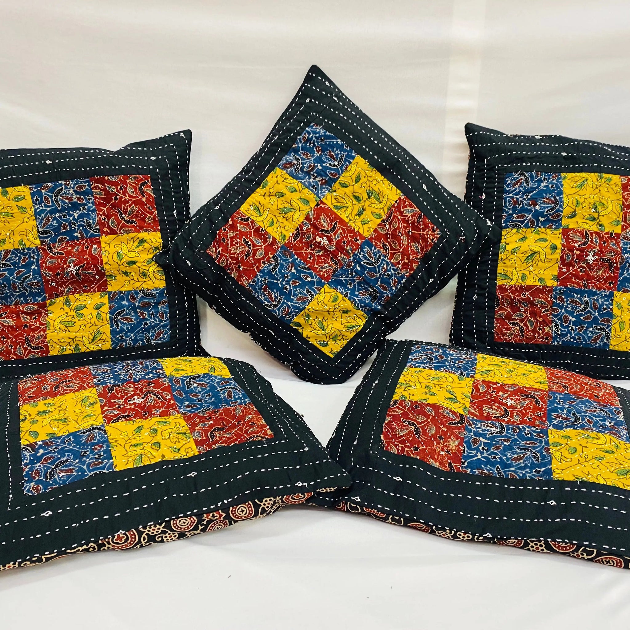 Ajarakh Patchwork Cushion Cover RAKHIYO