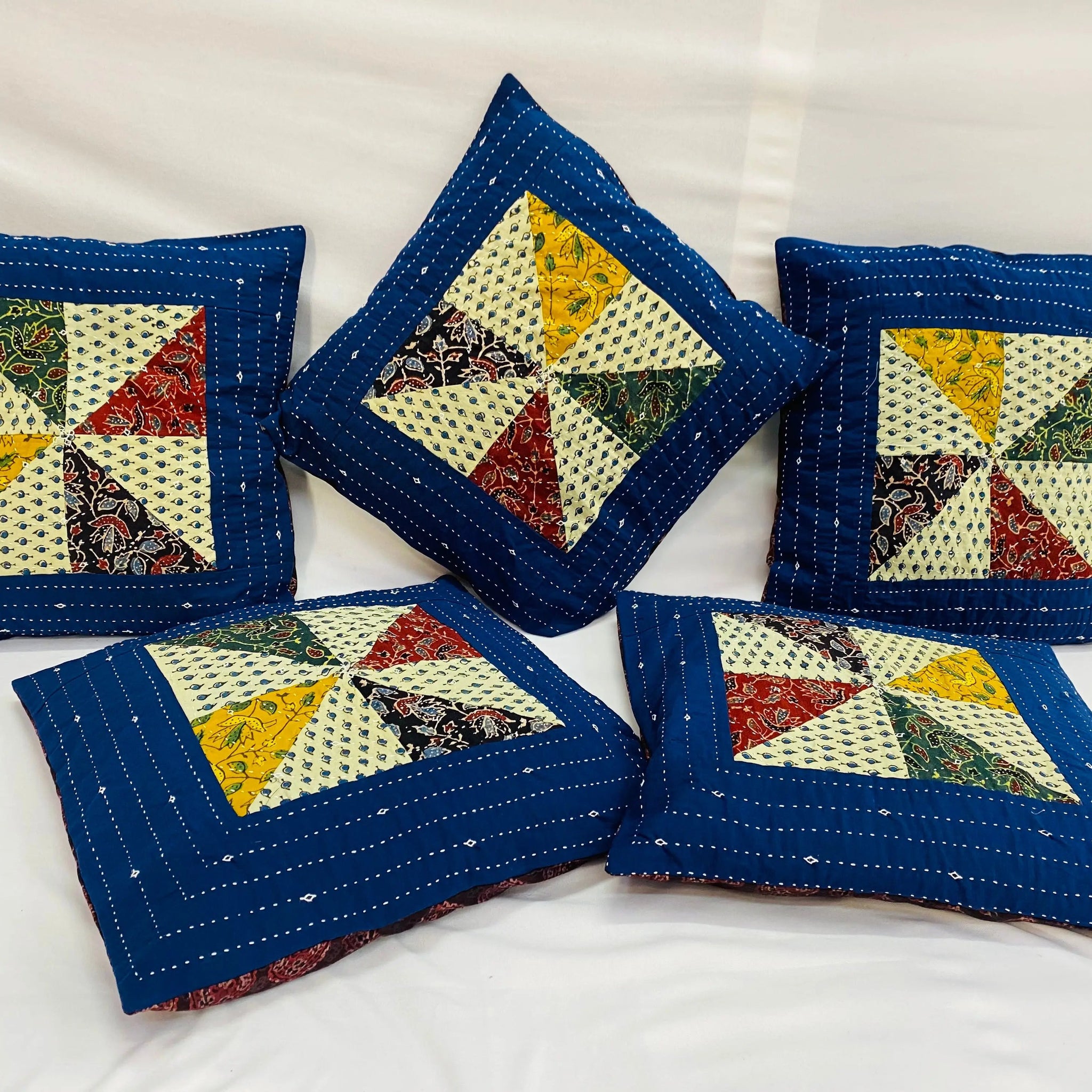 Ajarakh Patchwork Cushion Cover RAKHIYO