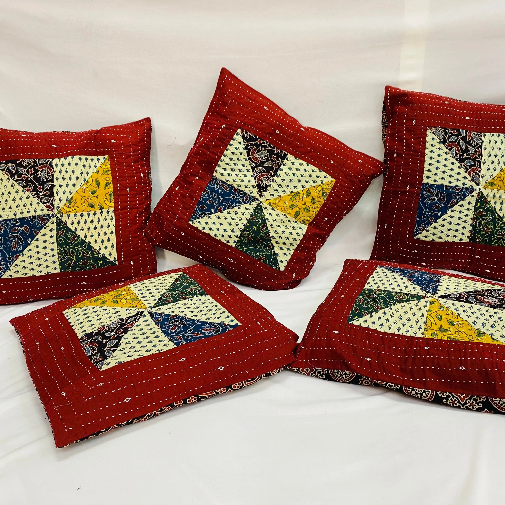 Ajarakh Patchwork Cushion Cover RAKHIYO