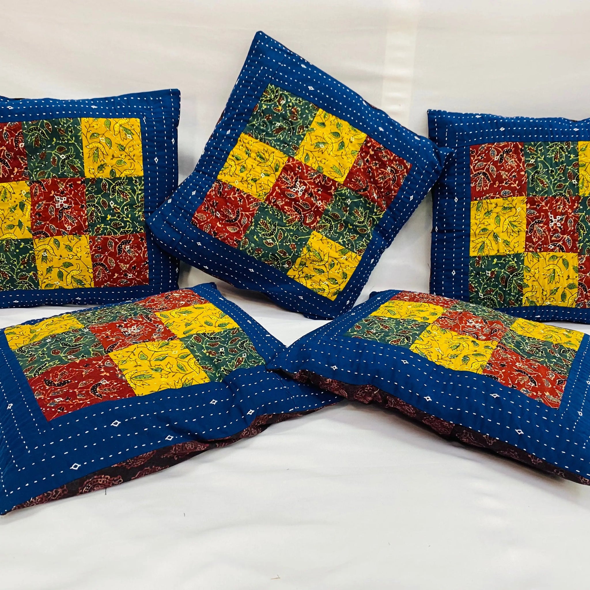 Ajarakh Patchwork Cushion Cover RAKHIYO