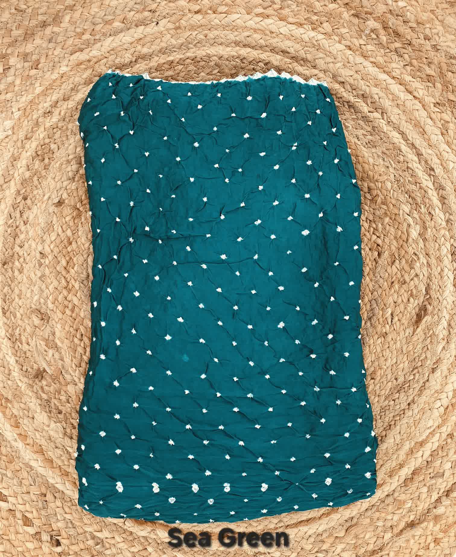 Bandhani Edging Gaji Saree