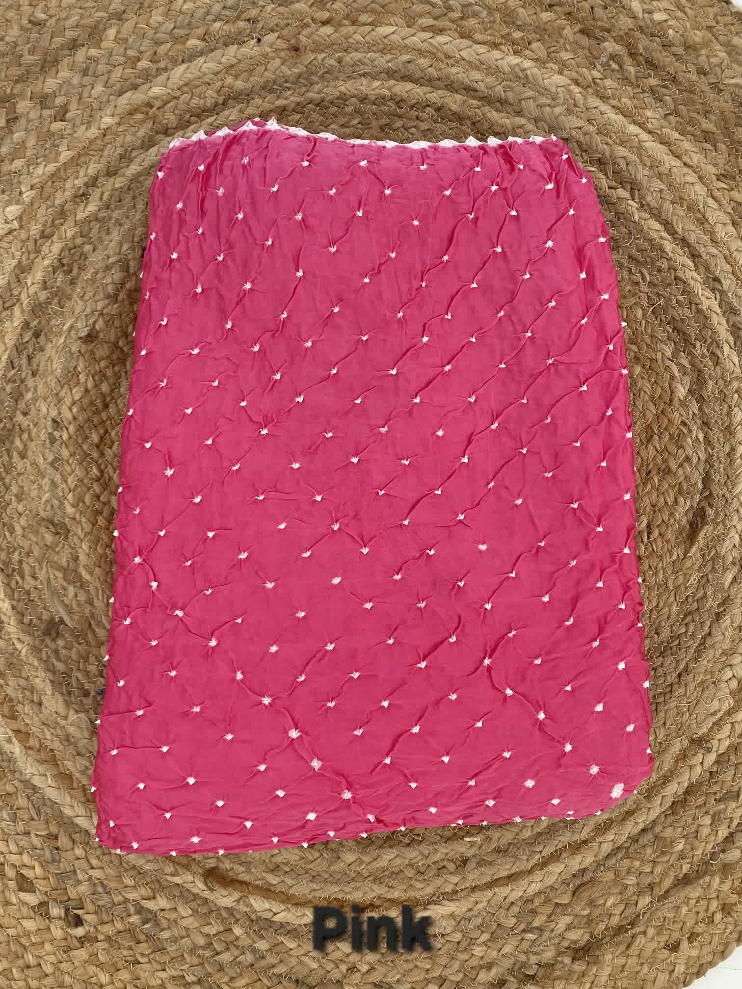 Bandhani Edging Gaji Saree