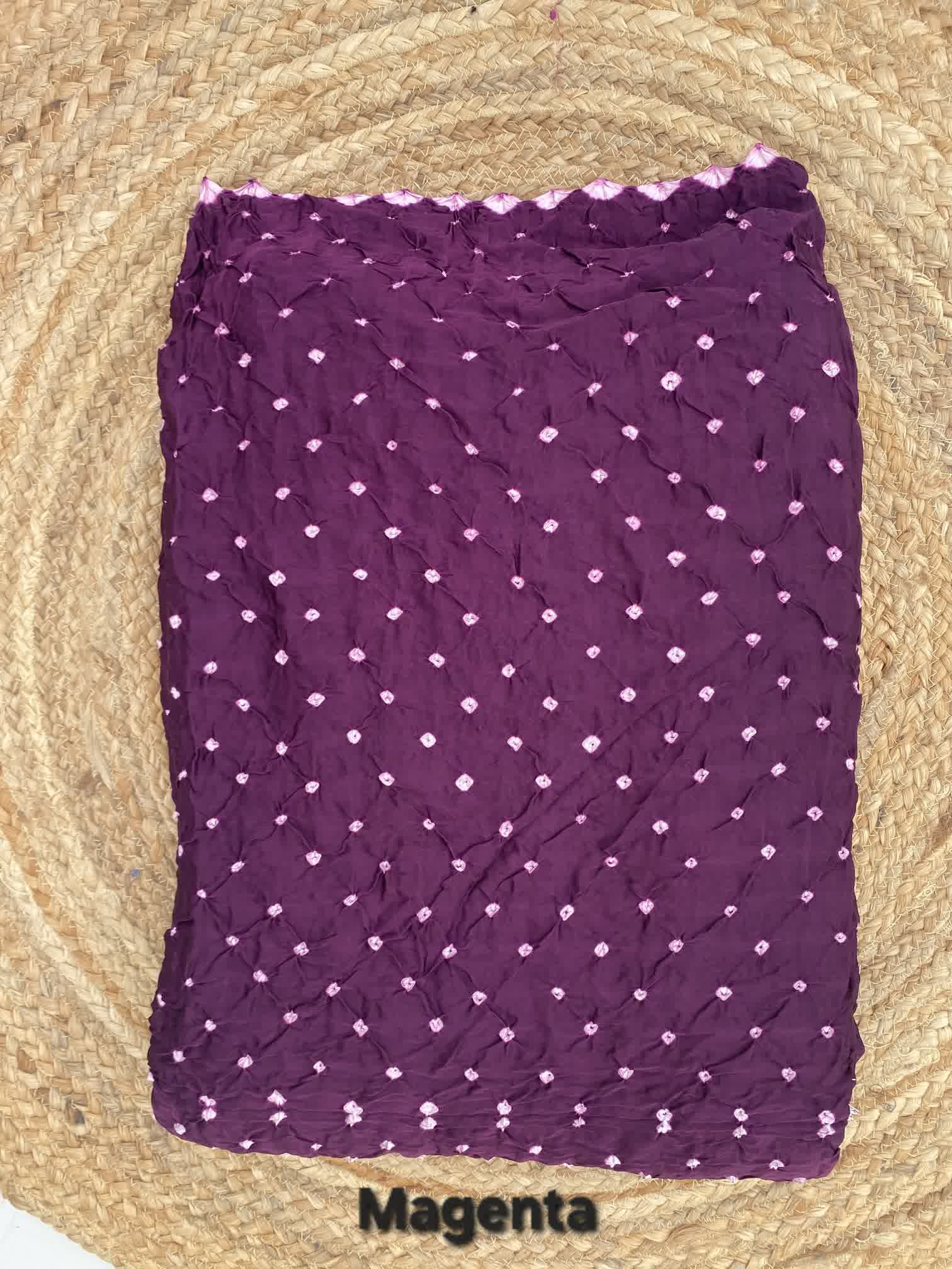 Bandhani Edging Gaji Saree
