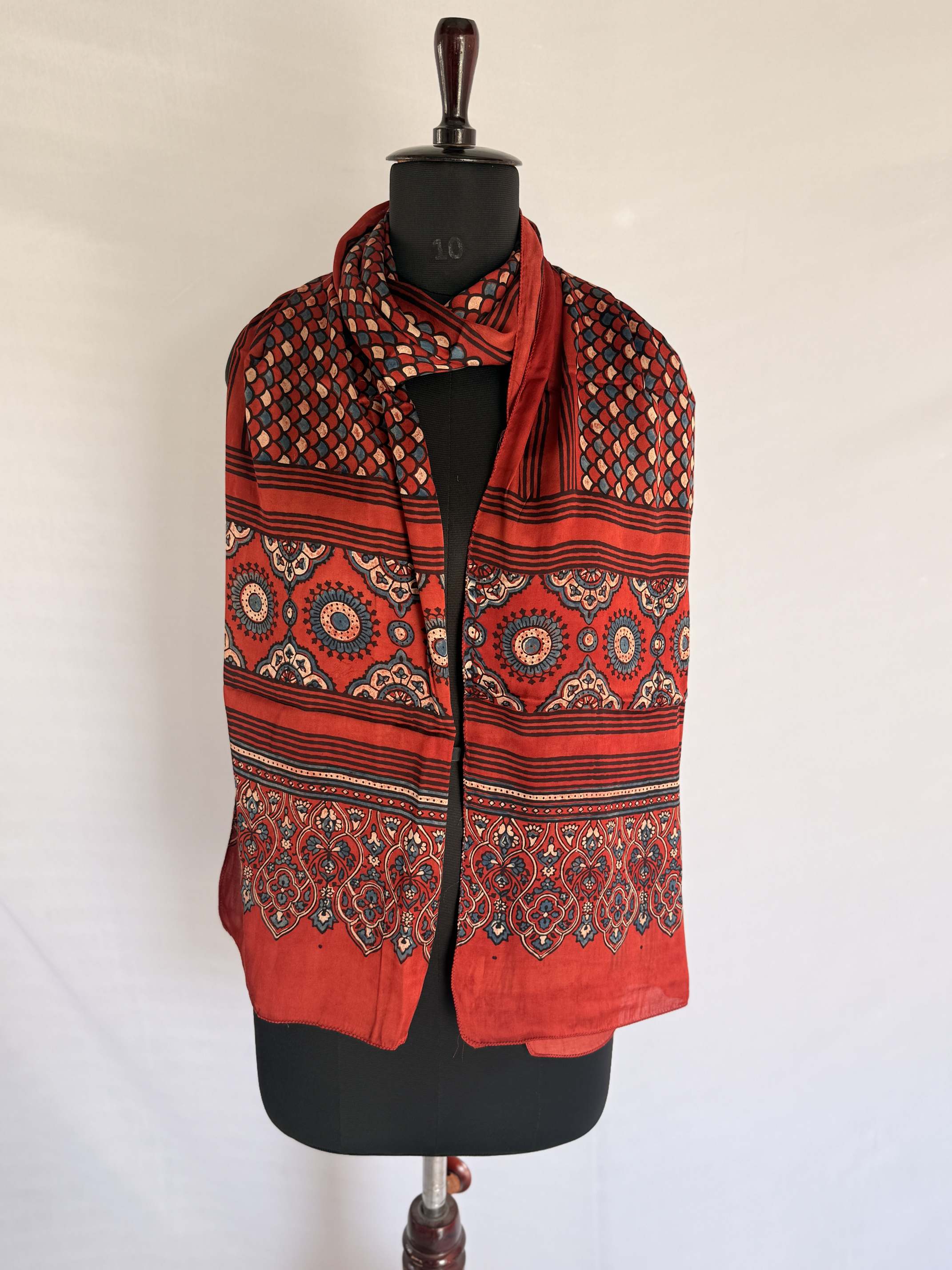 Ajarakh Natural Dyed Modal Silk Stoles