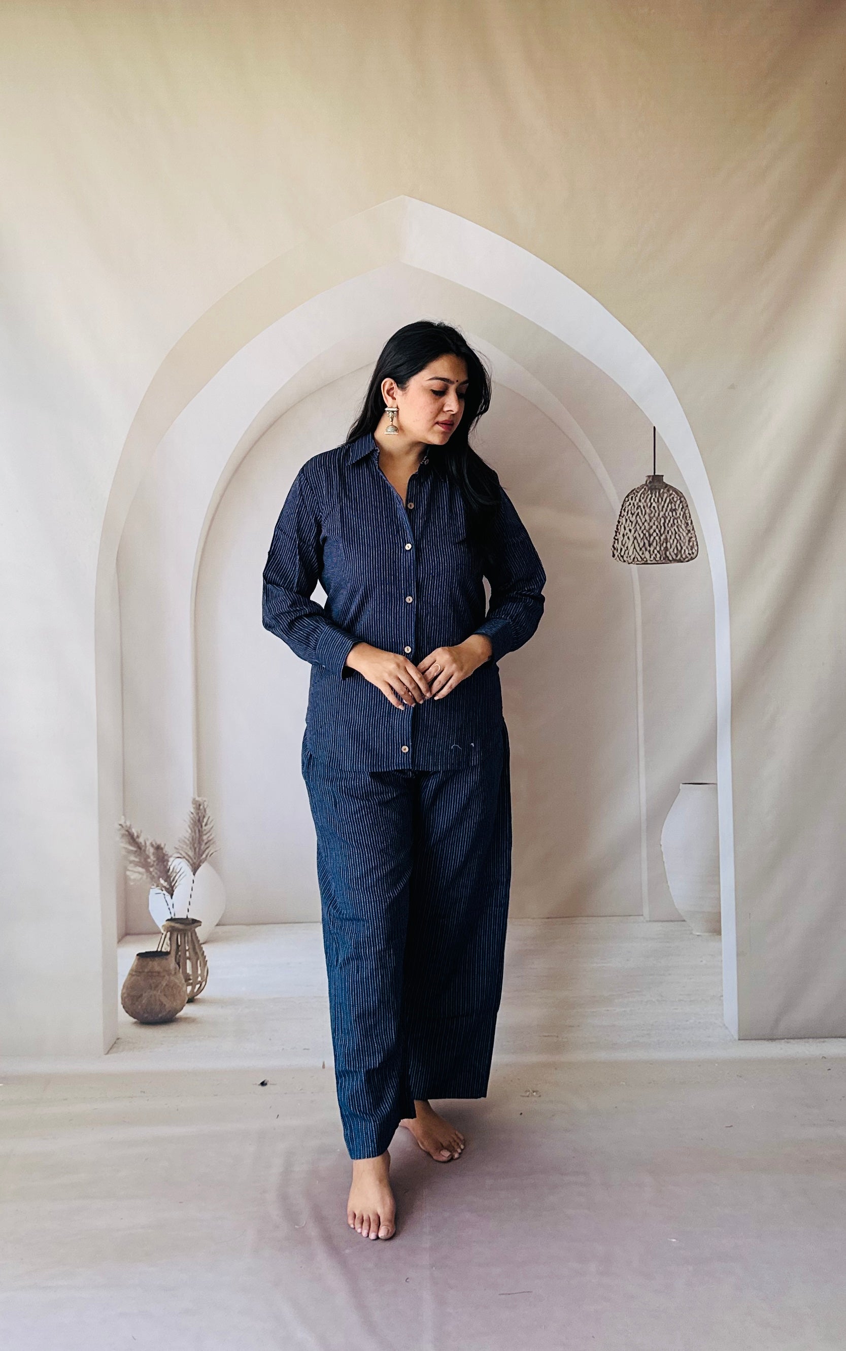 Shirt Style Cotton Kantha Co-ord Set
