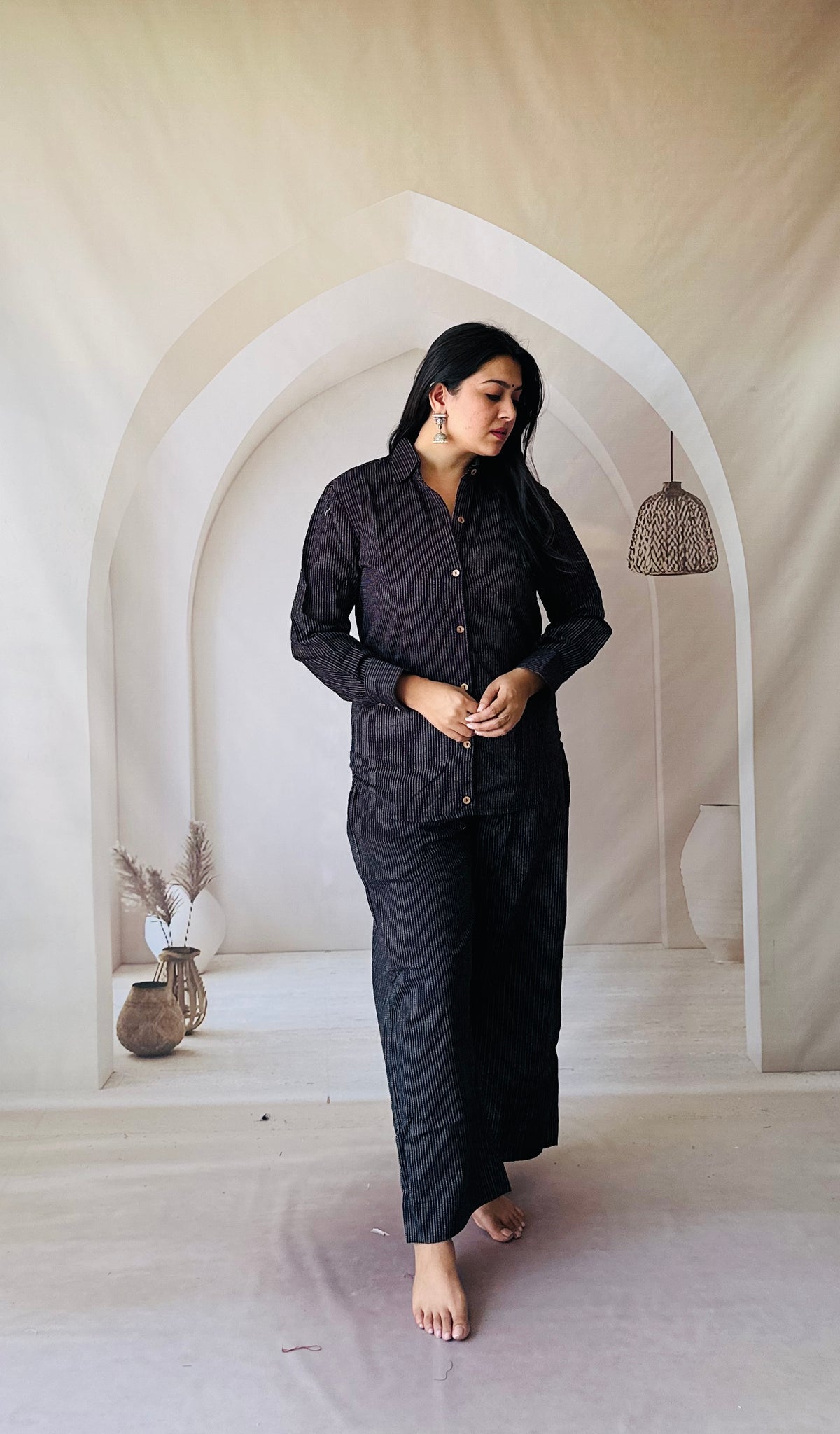 Shirt Style Cotton Kantha Co-ord Set