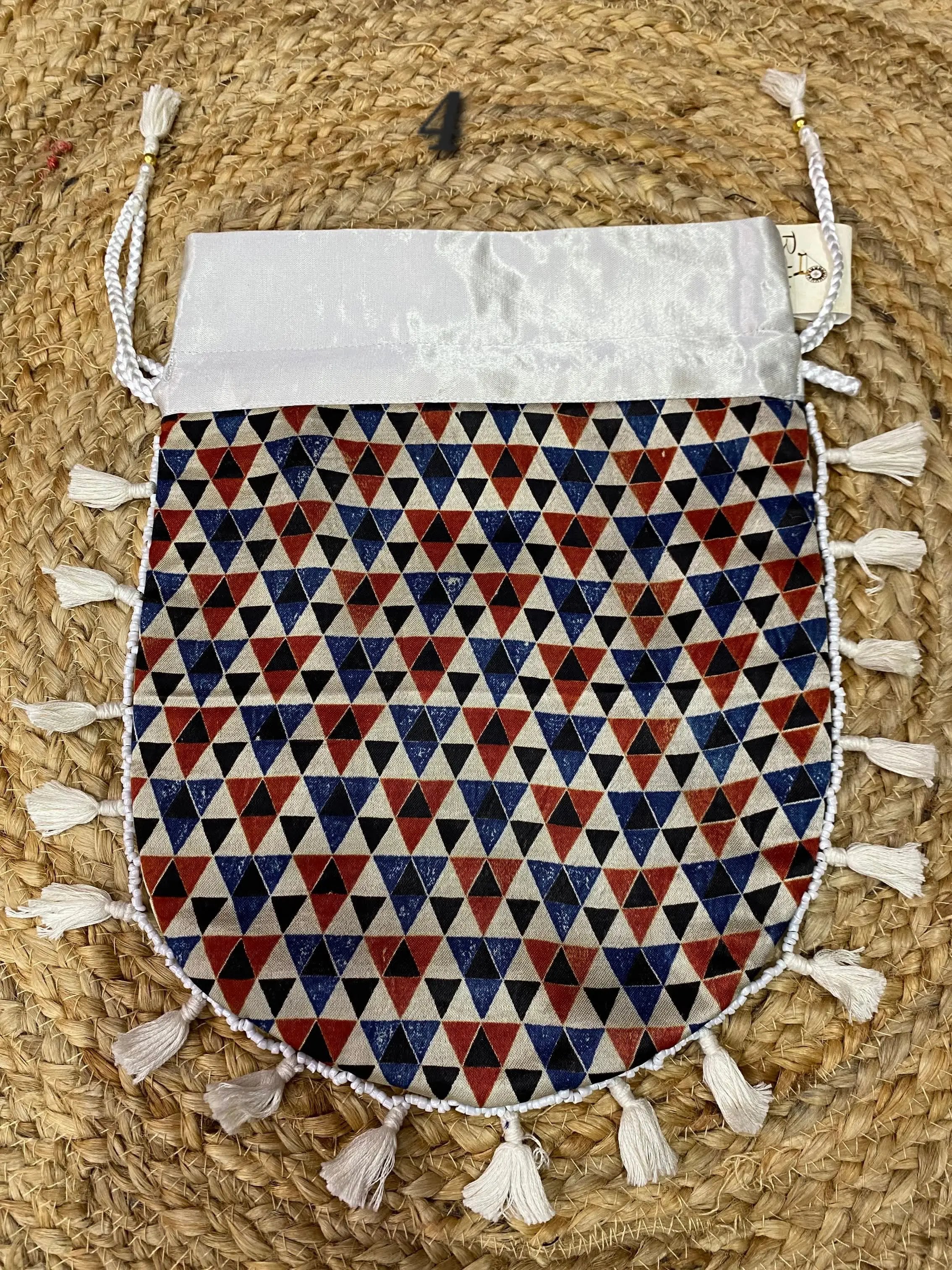 Ajarakh Mashroo Silk Potli Bag RAKHIYO