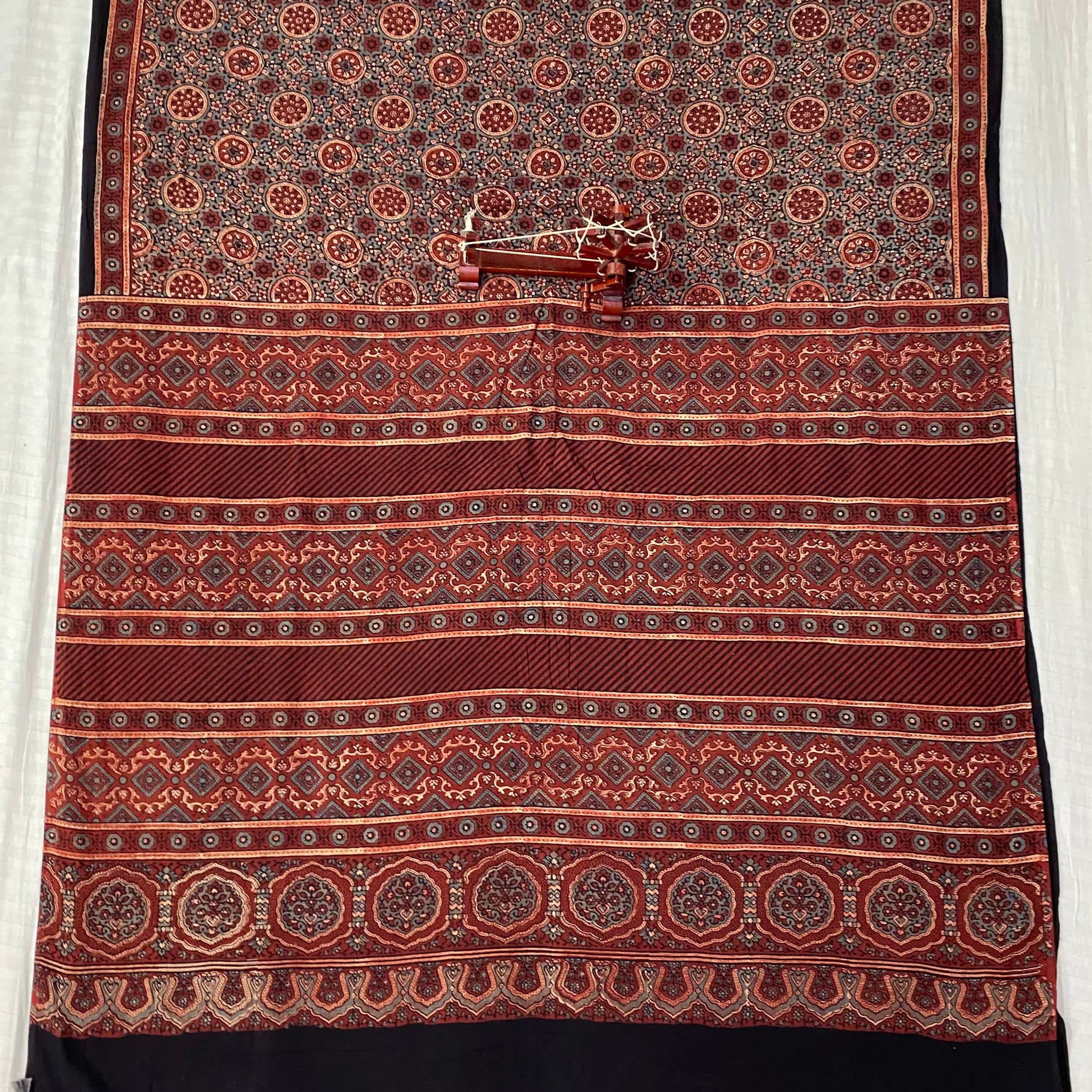Mal Cotton Ajarakh Natural Dyed Saree RAKHIYO