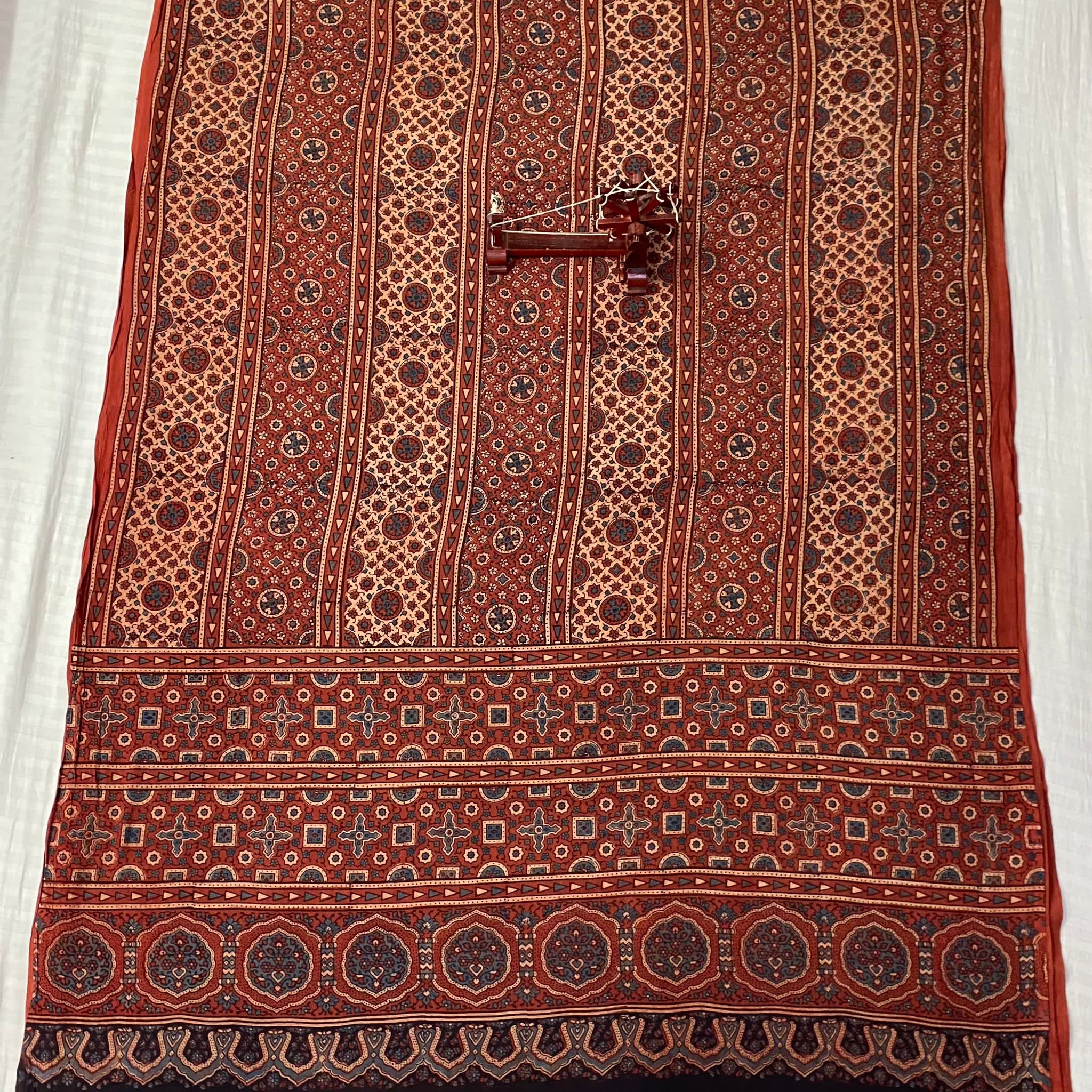 Mal Cotton Ajarakh Natural Dyed Saree RAKHIYO