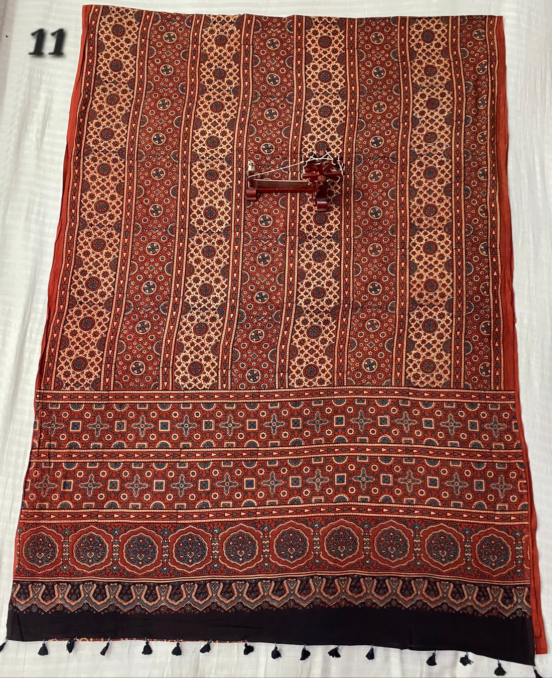 Mal Cotton Ajarakh Natural Dyed Saree RAKHIYO