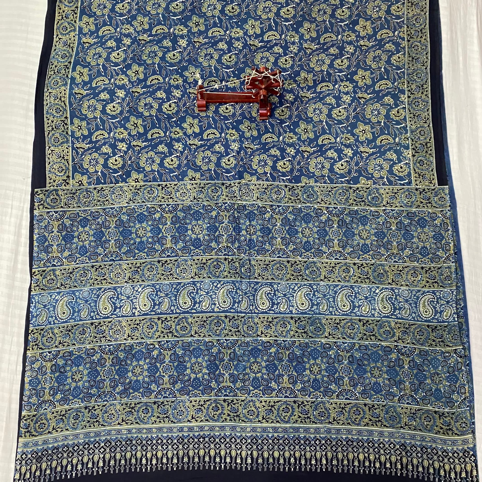 Mal Cotton Ajarakh Natural Dyed Saree RAKHIYO