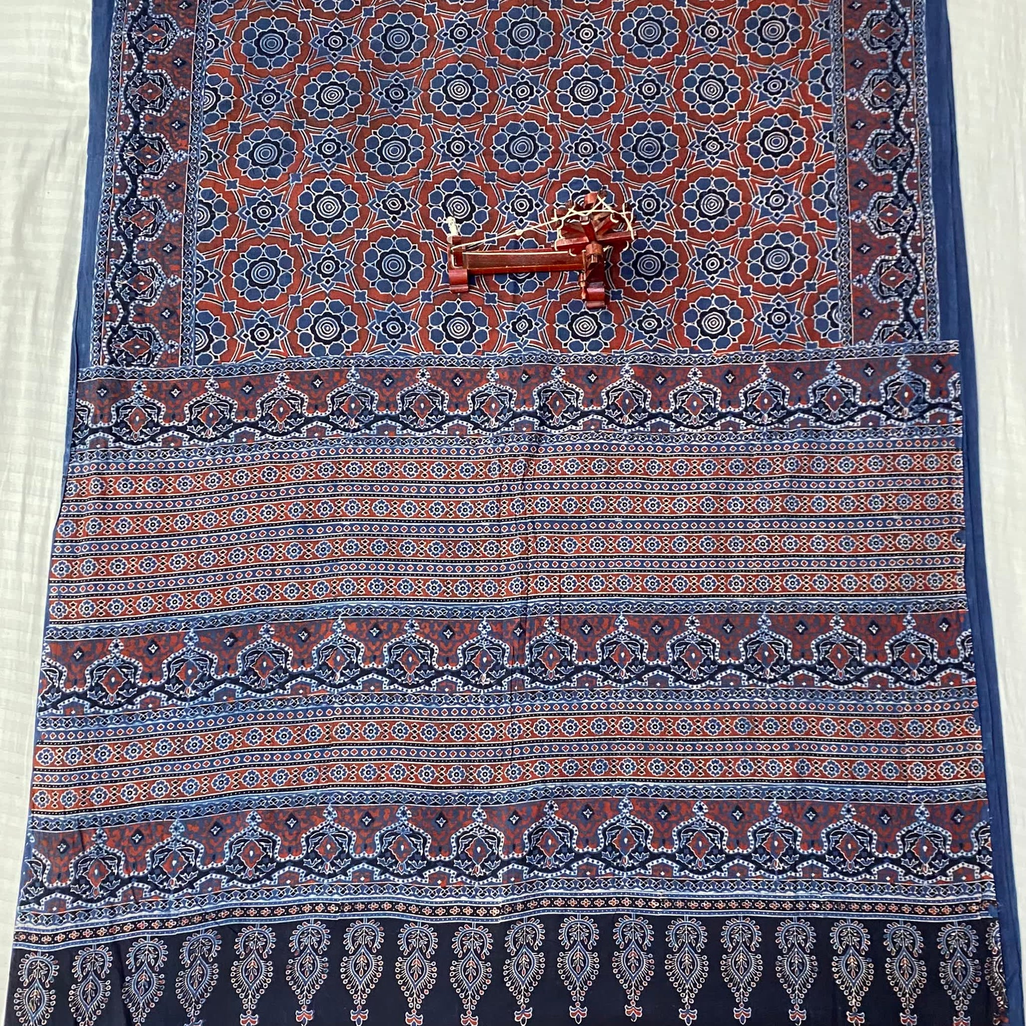 Mal Cotton Ajarakh Natural Dyed Saree RAKHIYO