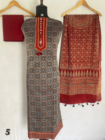 Ajarakh Mashroo Mirror Suit Material RAKHIYO