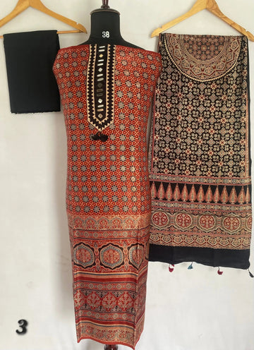 Ajarakh Mashroo Mirror Suit Material RAKHIYO