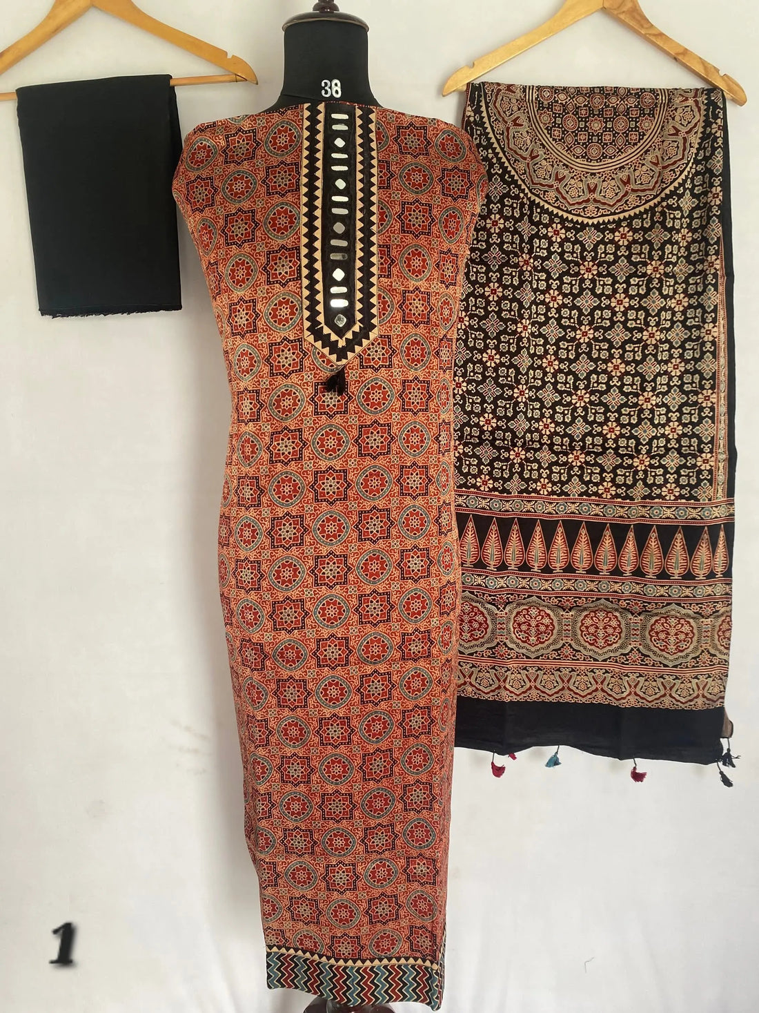 Ajarakh Mashroo Mirror Suit Material RAKHIYO