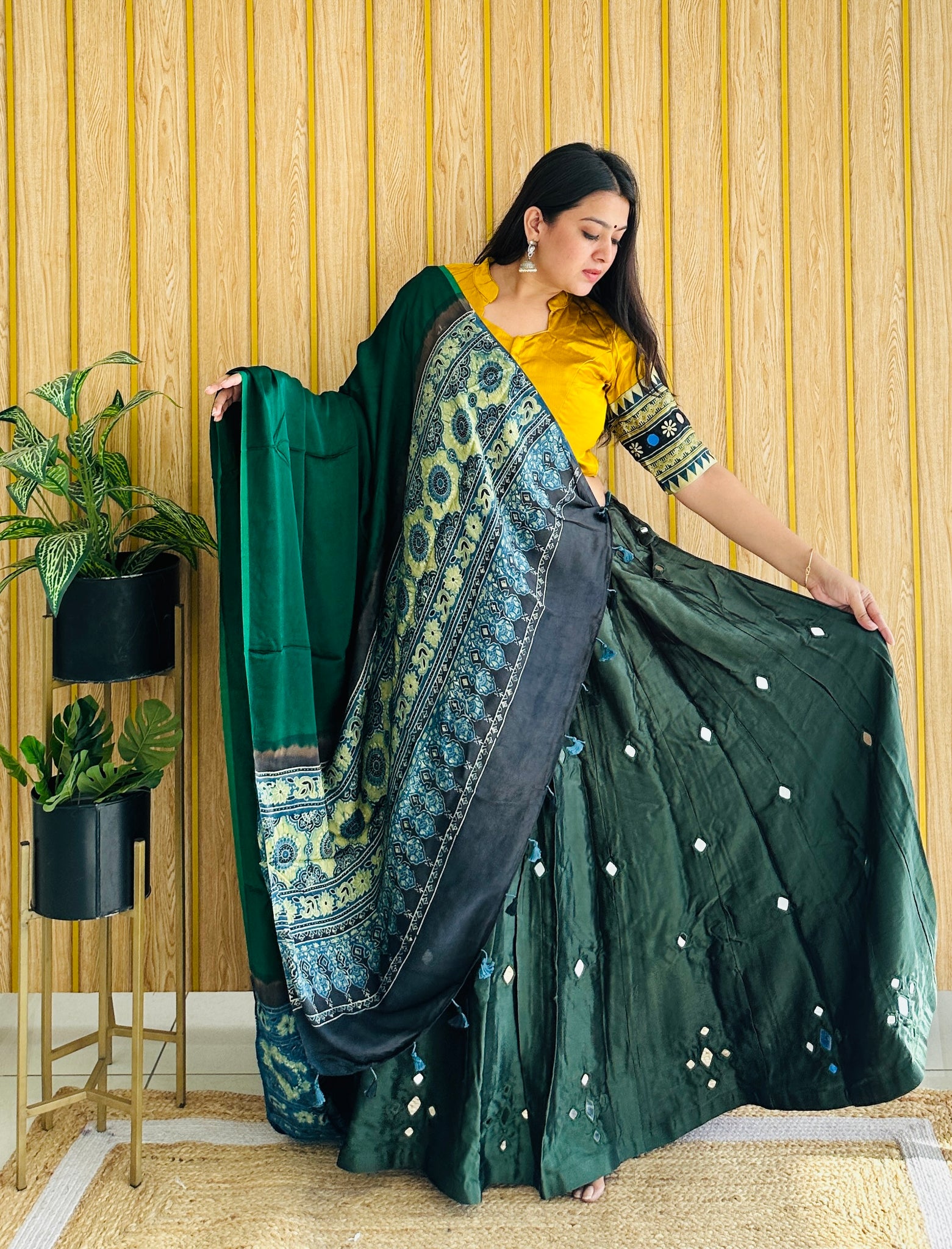 Ajarakh Silk Chaniyacholi