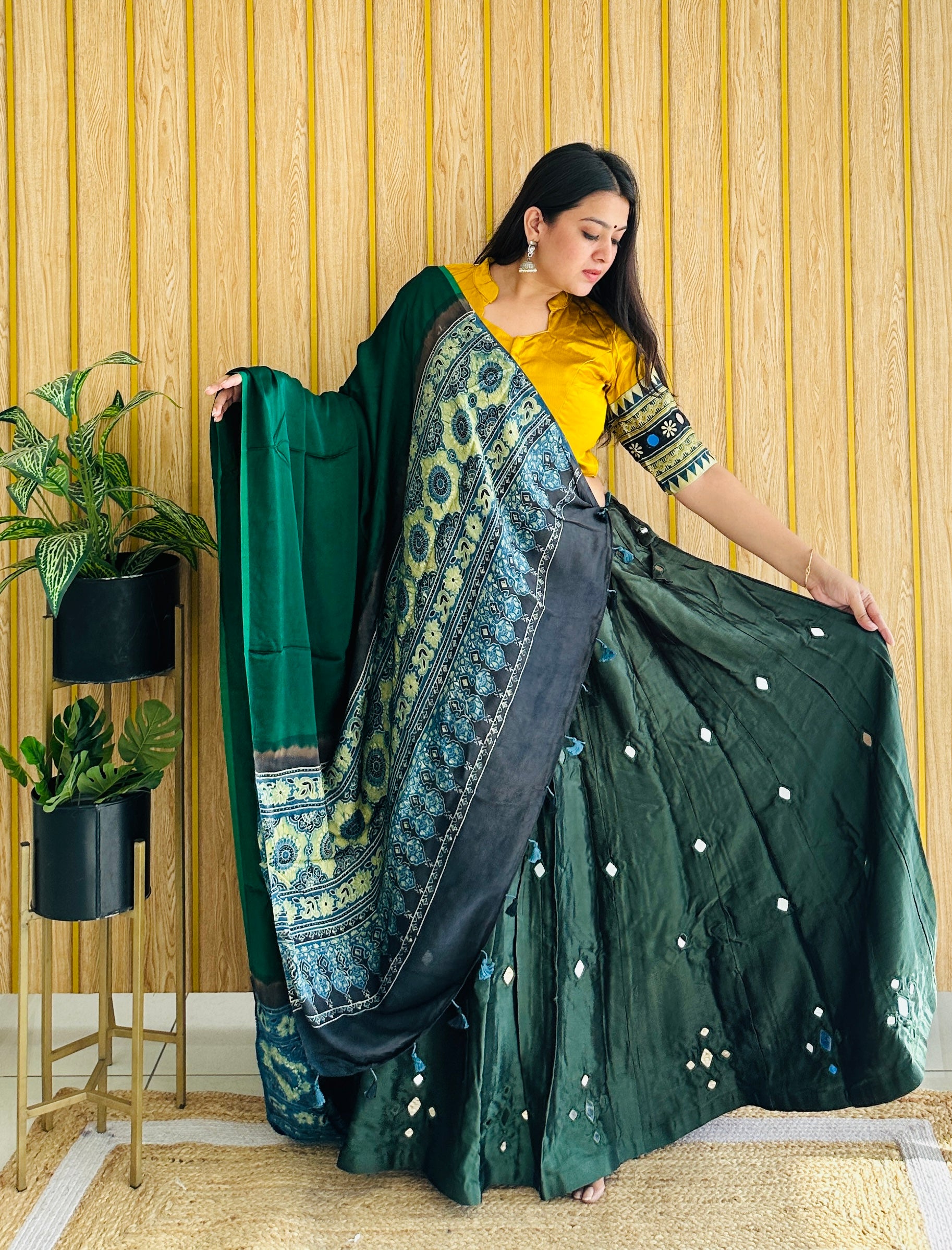 Ajarakh Silk Chaniyacholi