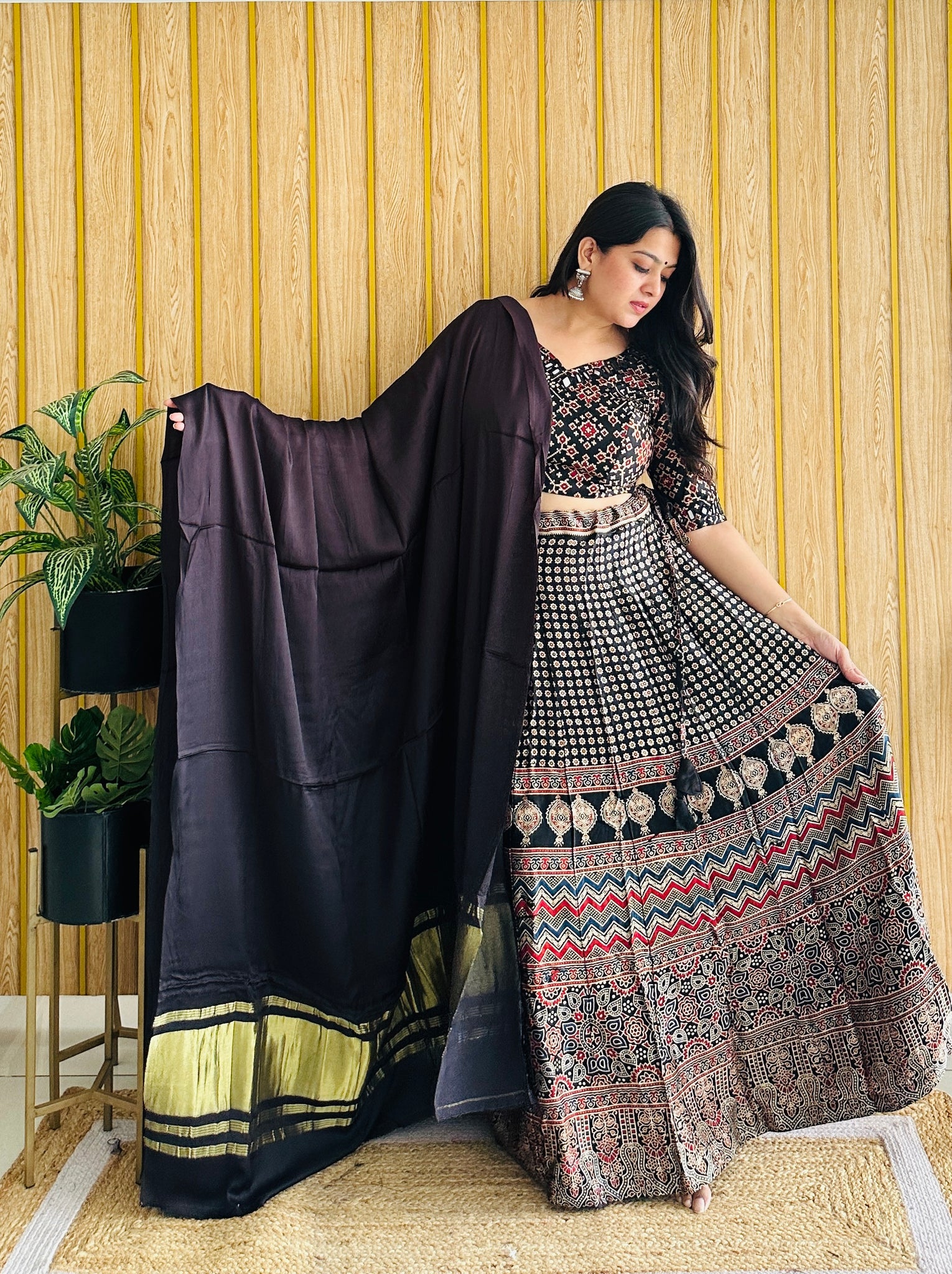 Ajarakh Silk Chaniyacholi