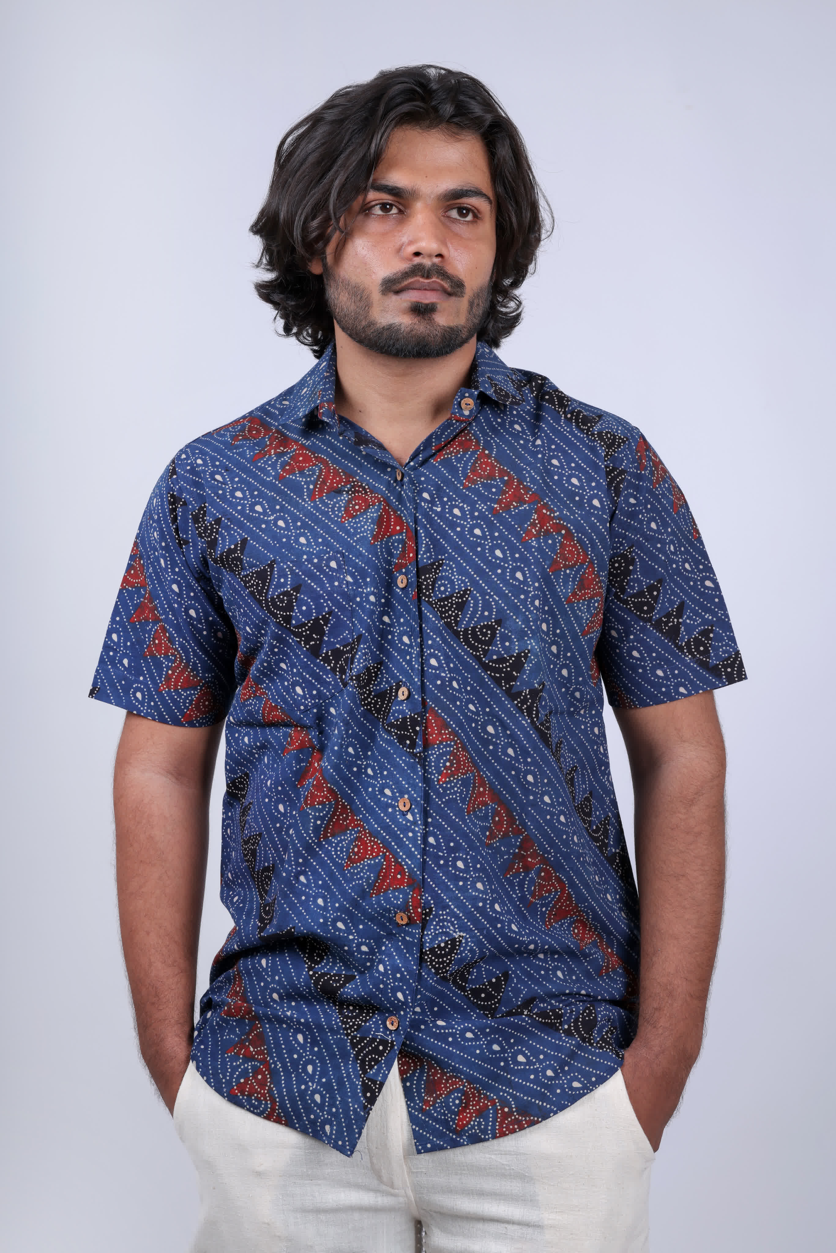 Ajarakh Natural Dyed Shirt