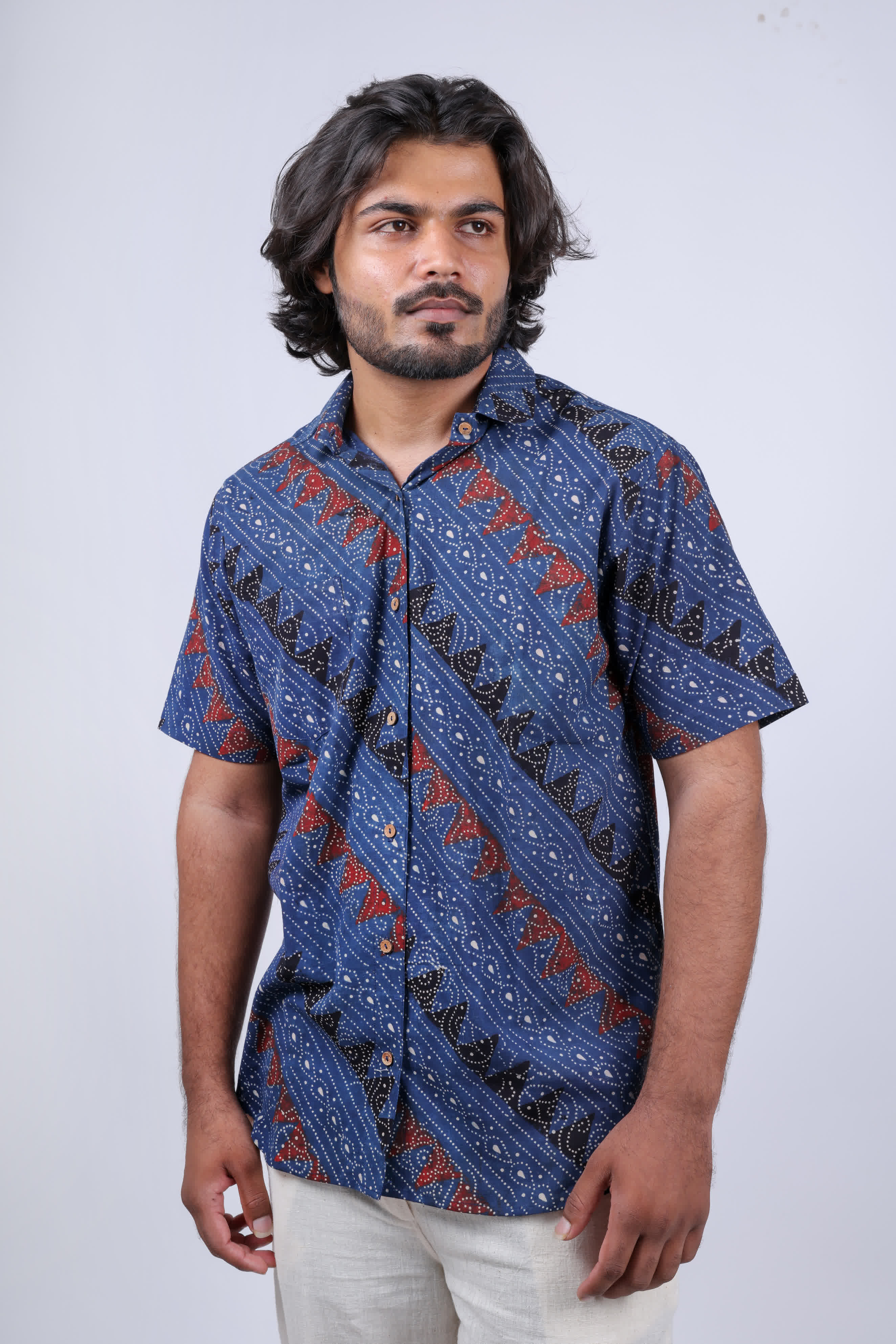Ajarakh Natural Dyed Shirt