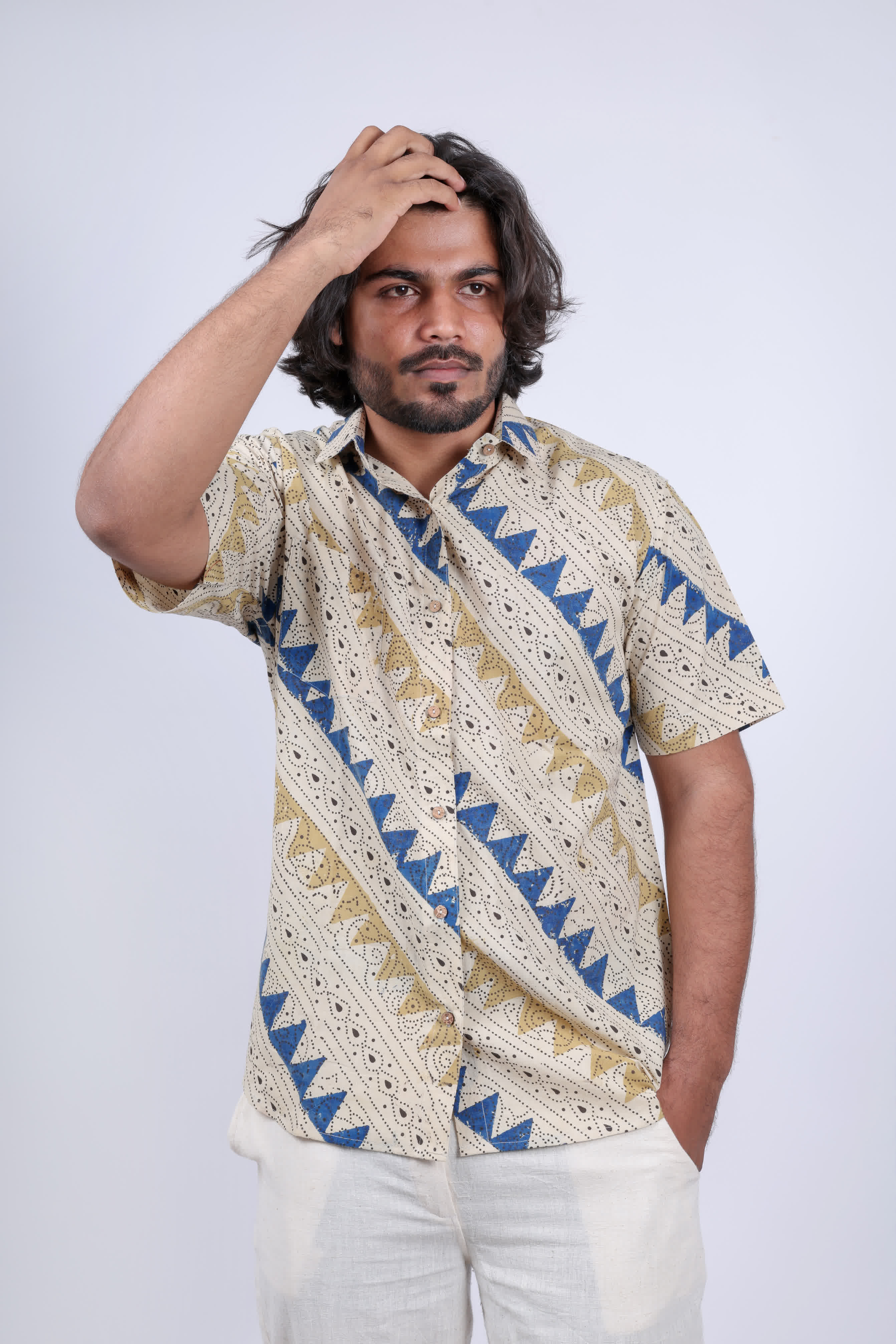 Ajarakh Natural Dyed Shirt