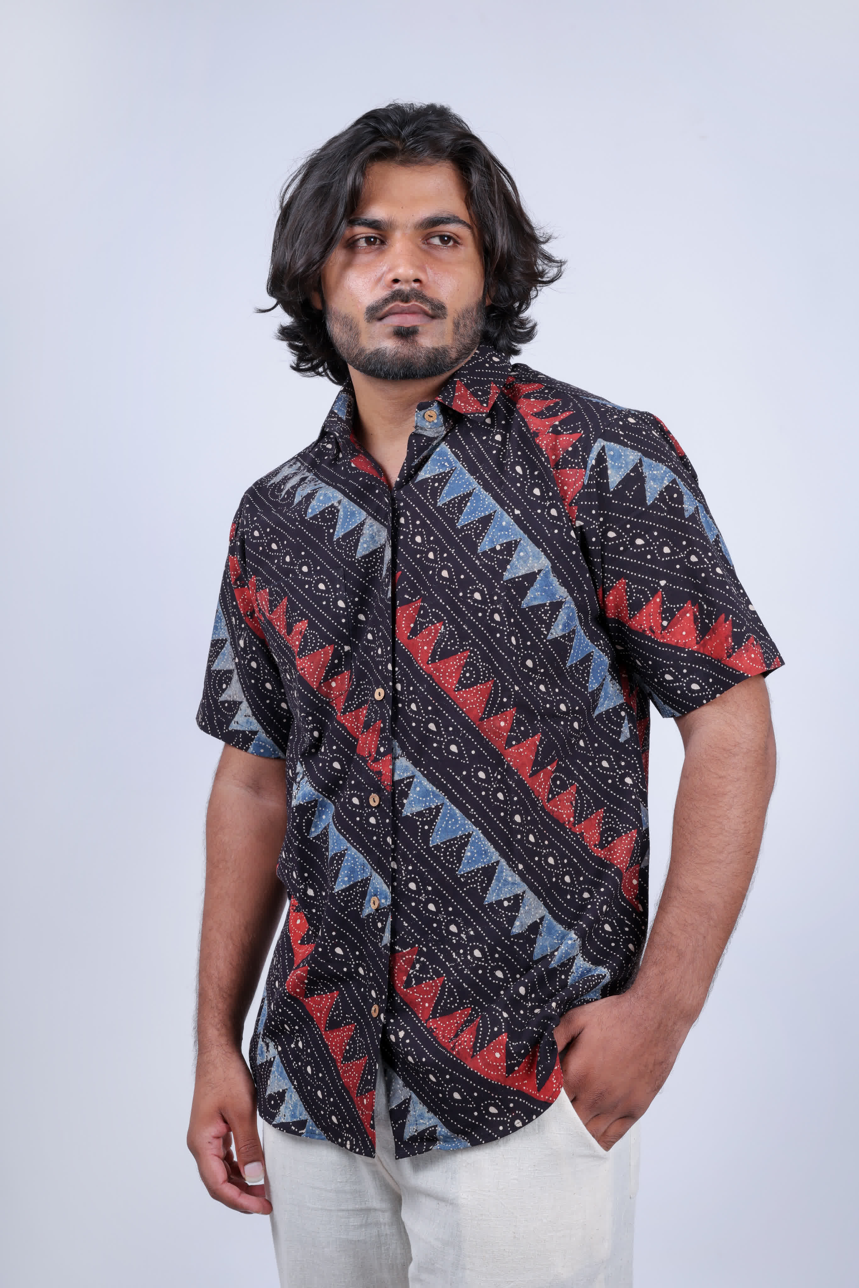 Ajarakh Natural Dyed Shirt