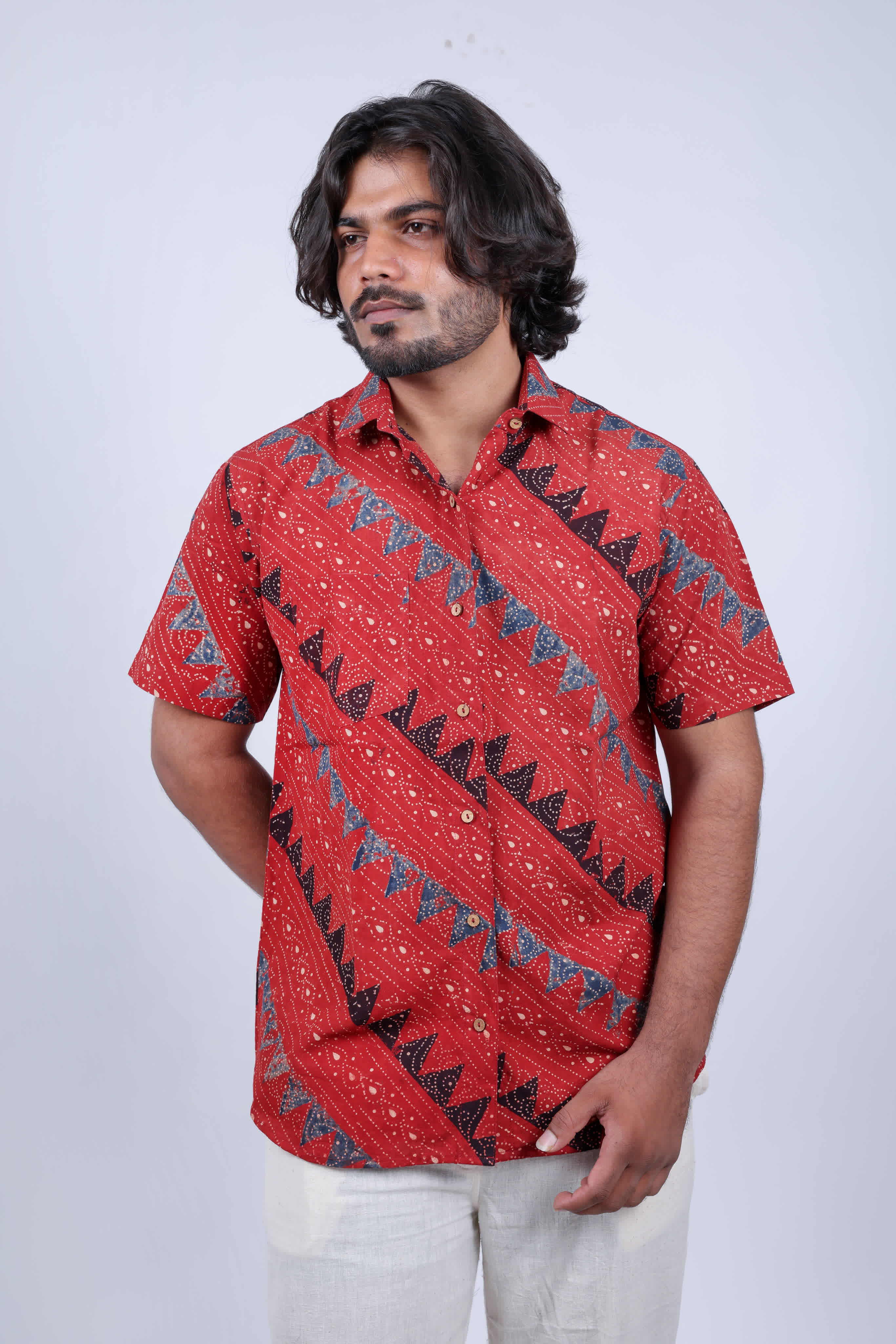 Ajarakh Natural Dyed Shirt