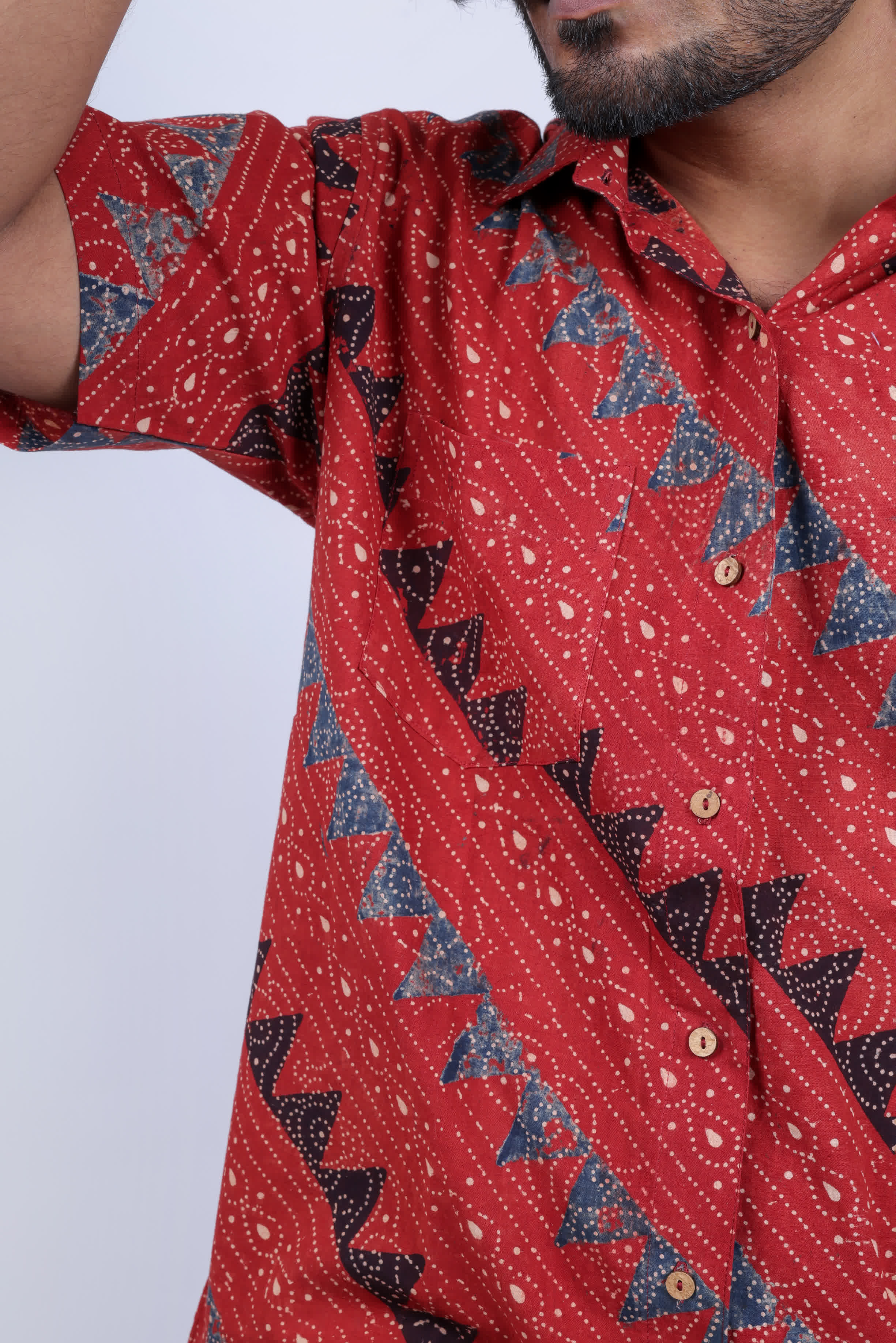 Ajarakh Natural Dyed Shirt
