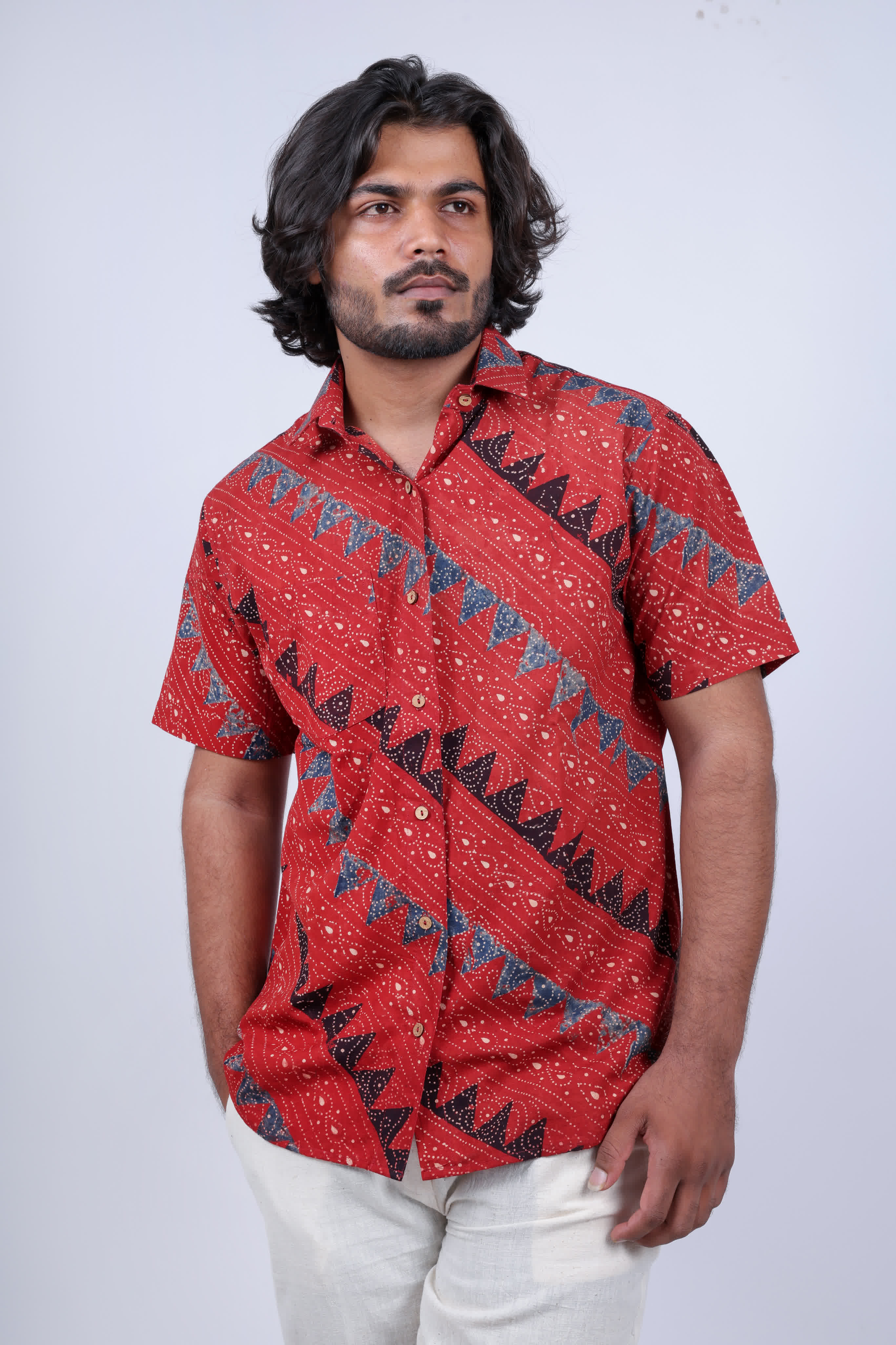 Ajarakh Natural Dyed Shirt