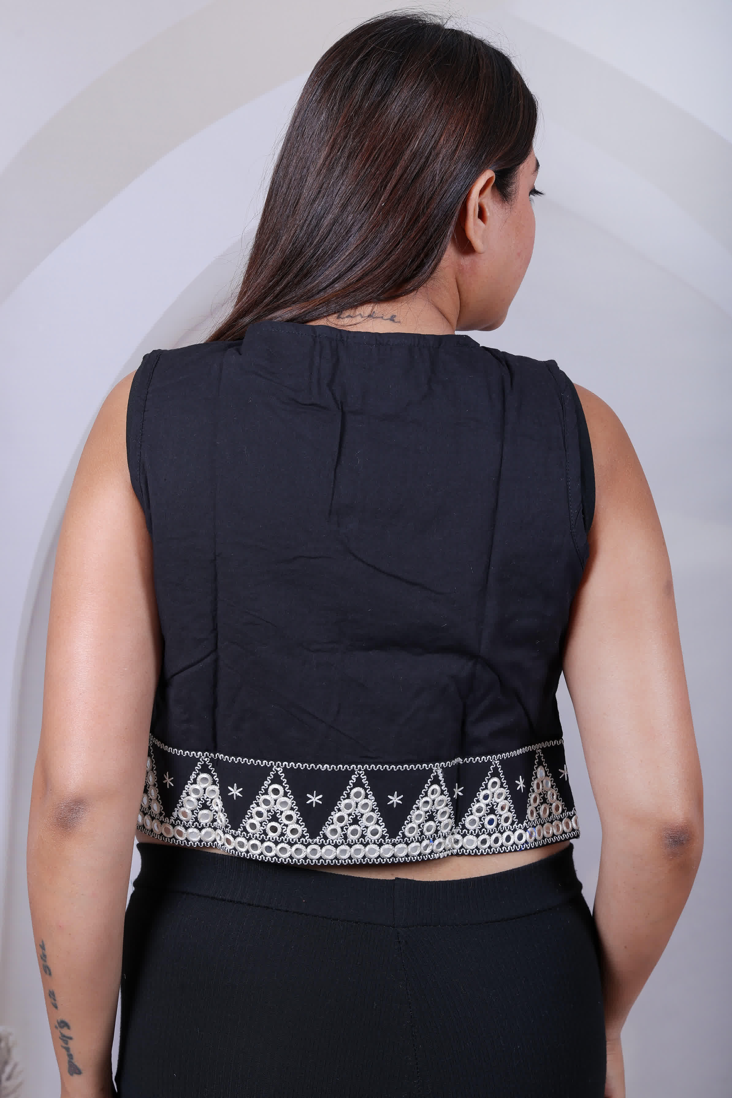 Black & White Embroidered Jacket