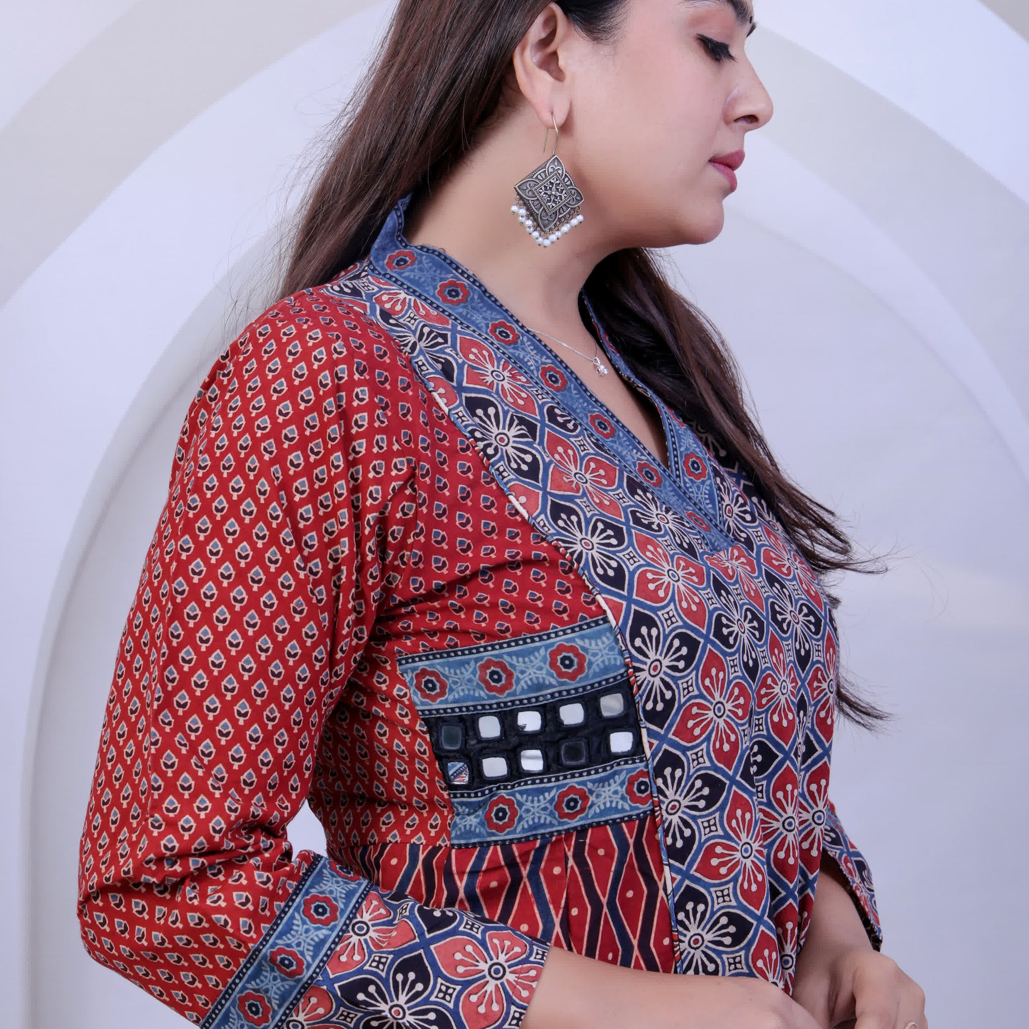 Barkha Ajarakh Mirror One Piece Cotton Kurti