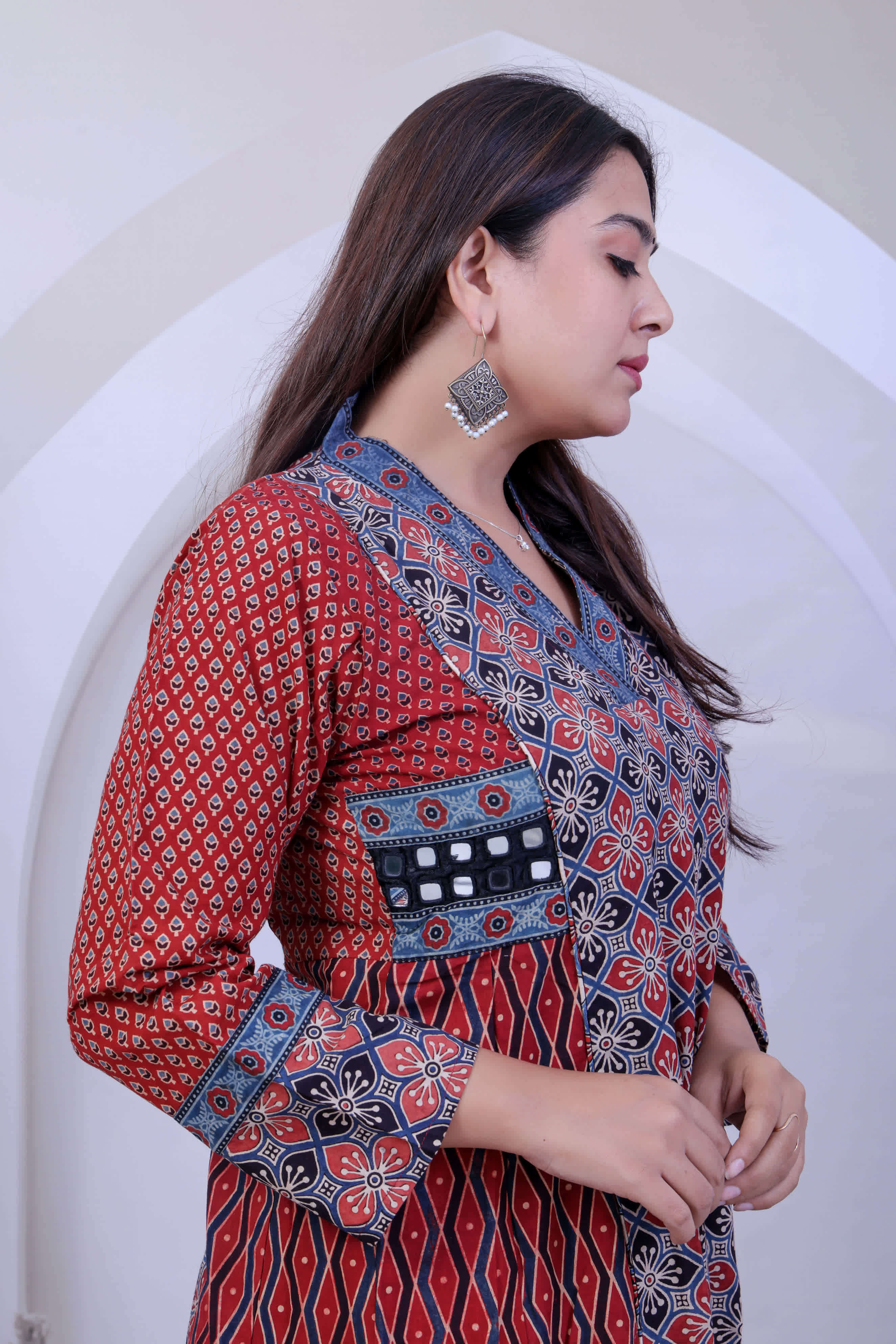 Barkha Ajarakh Mirror One Piece Cotton Kurti