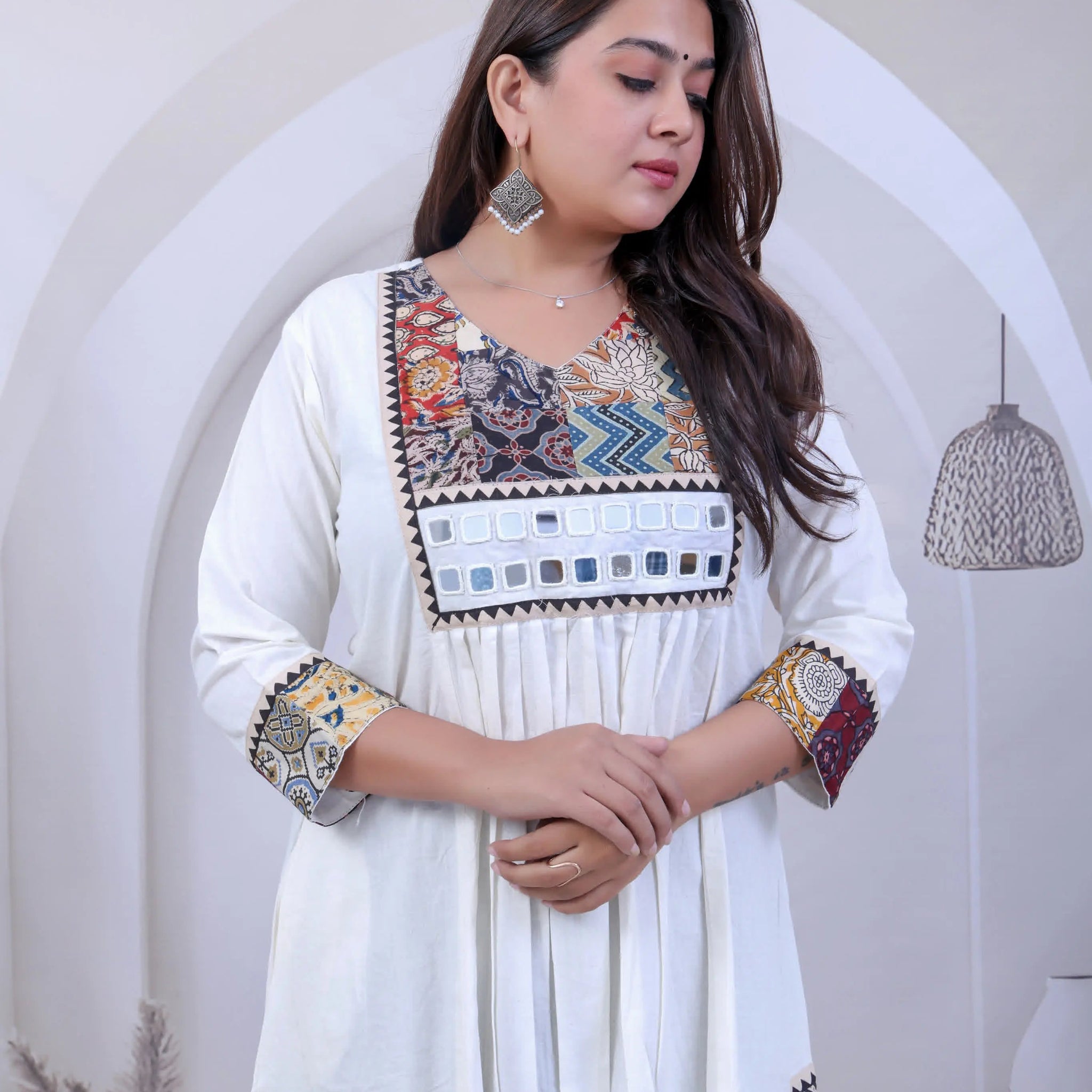 Eshita Ajarakh Multy Mirror Cotton Kurti RAKHIYO