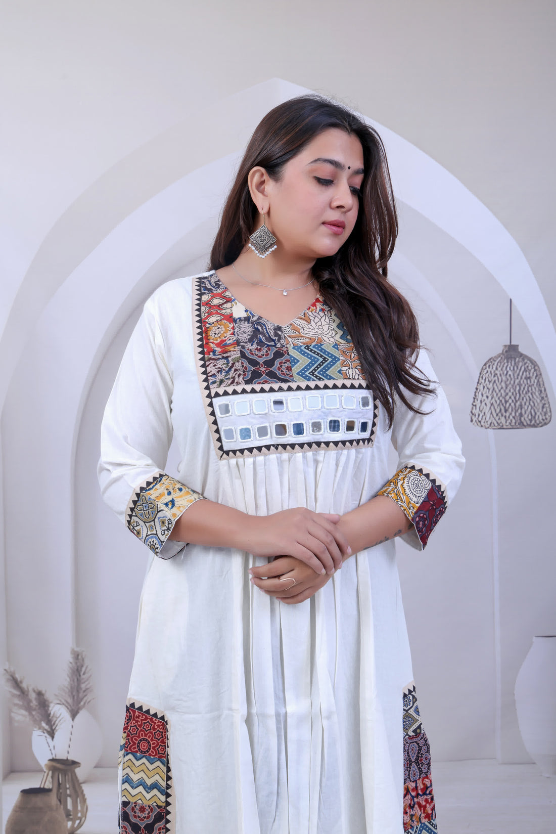 Eshita Ajarakh Multy Mirror Cotton Kurti