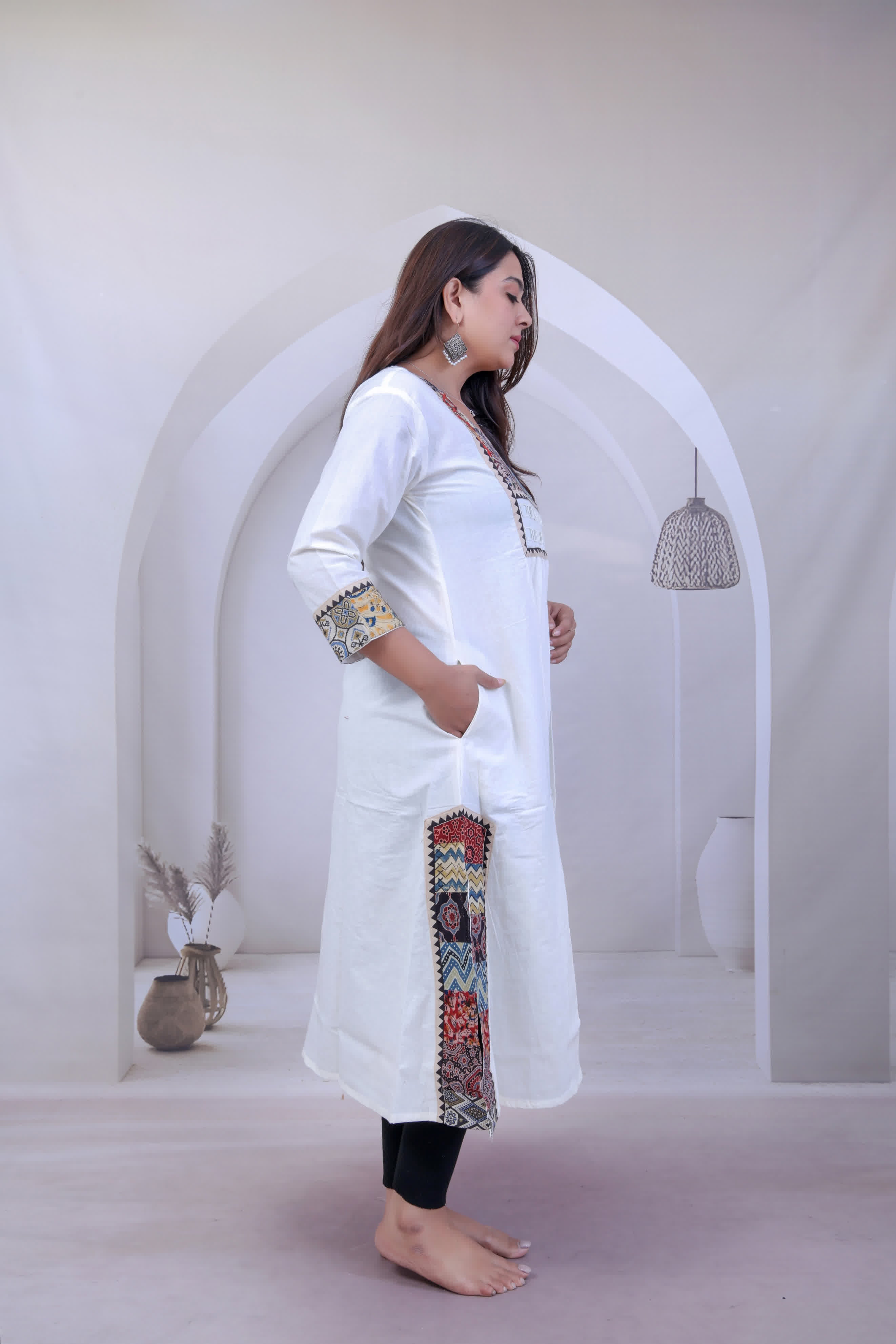 Eshita Ajarakh Multy Mirror Cotton Kurti