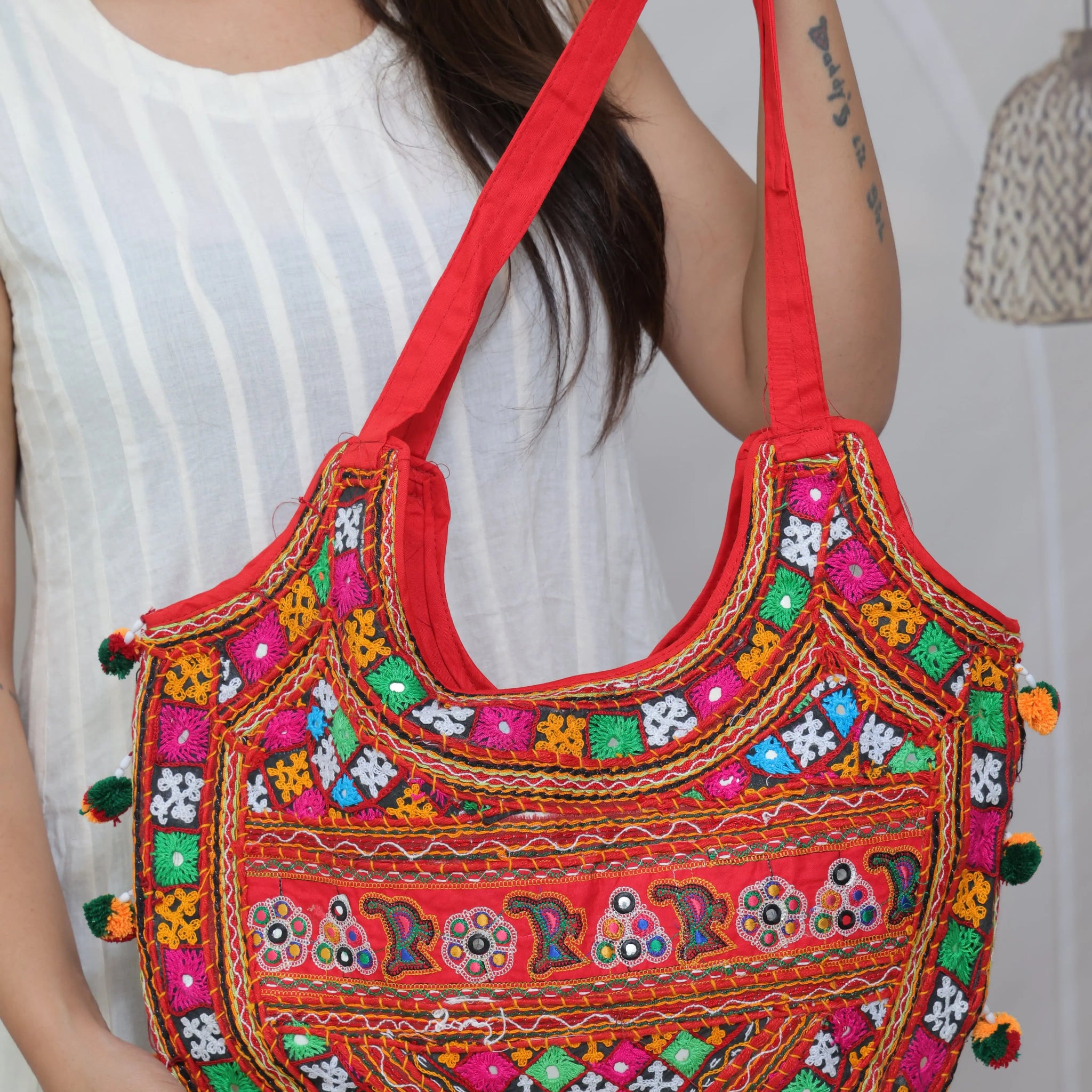 Kutchh Handwork Round Tote Bag RAKHIYO