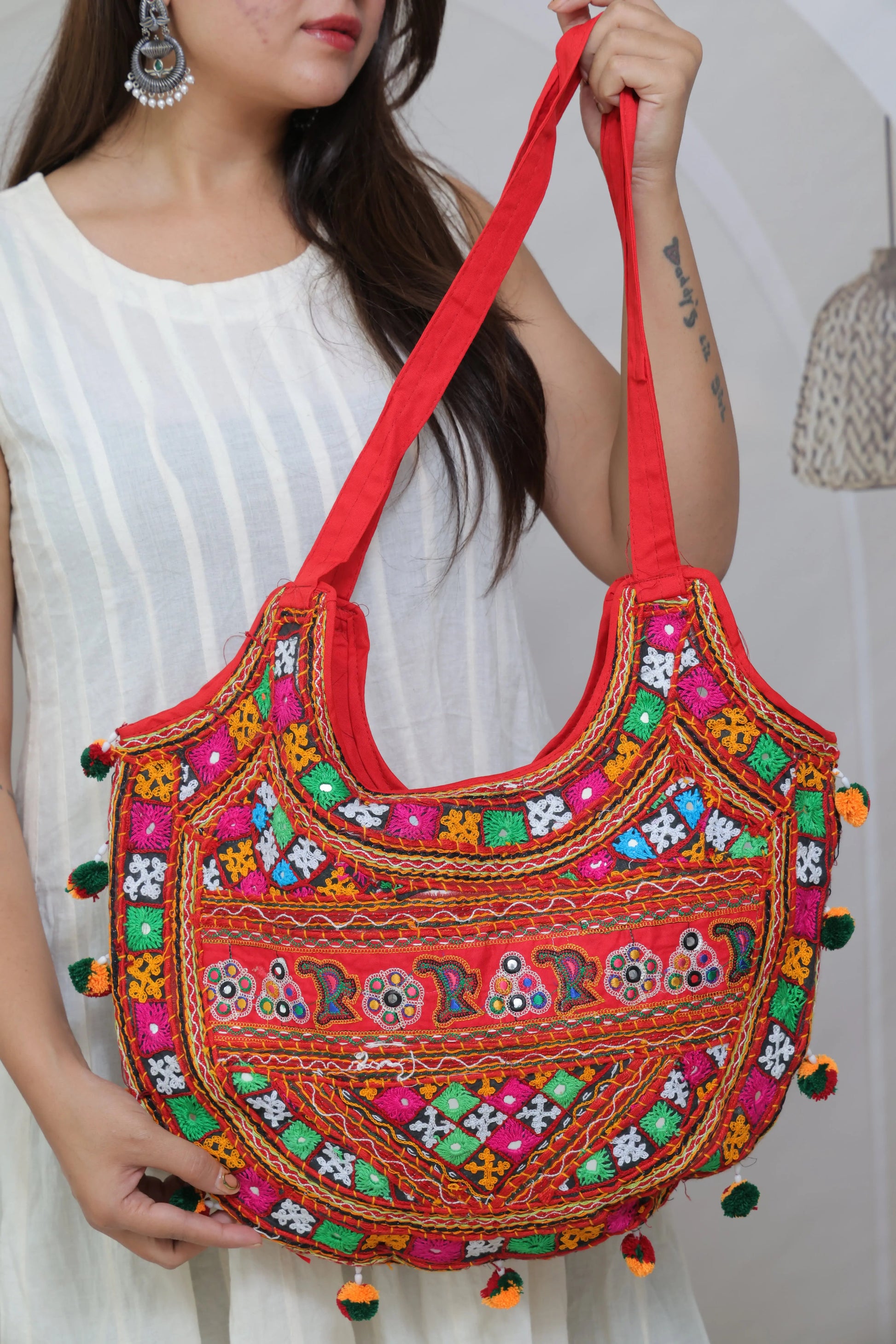 Kutchh Handwork Round Tote Bag RAKHIYO