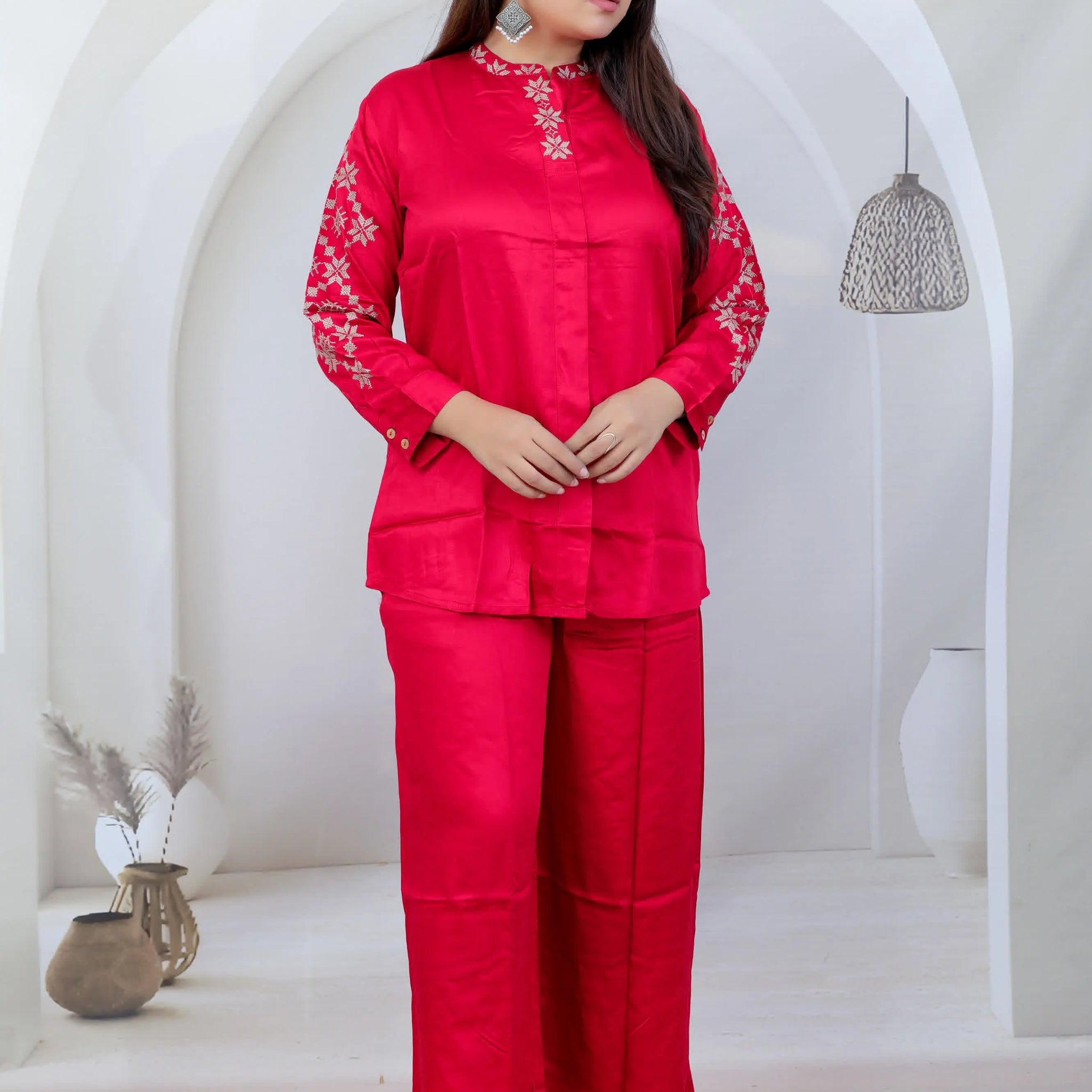 Drishti Embroidered Soft Muslin Co-ord set RAKHIYO