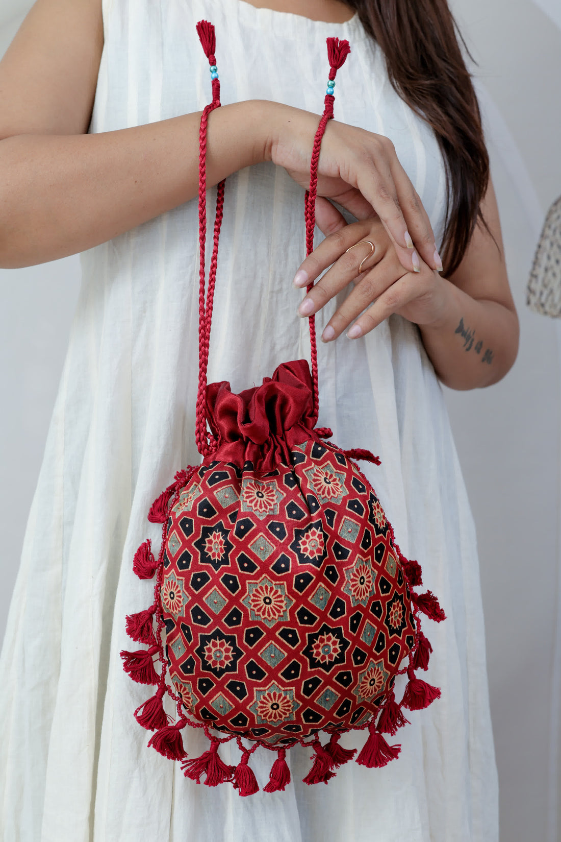 Ajarakh Mashroo Potli Bag