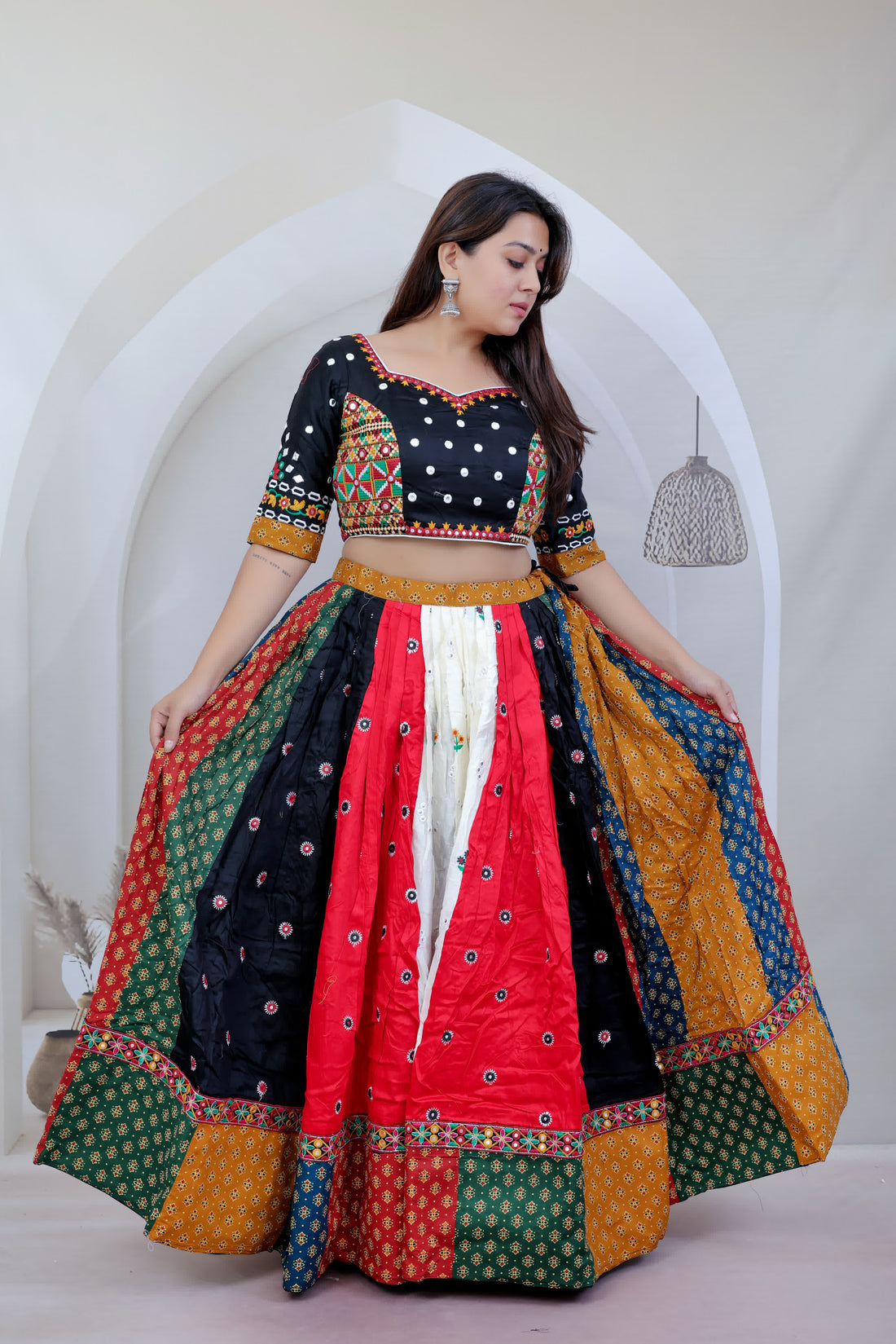 Kavya Muly Embroidered Soft Cotton Chaniyacholi
