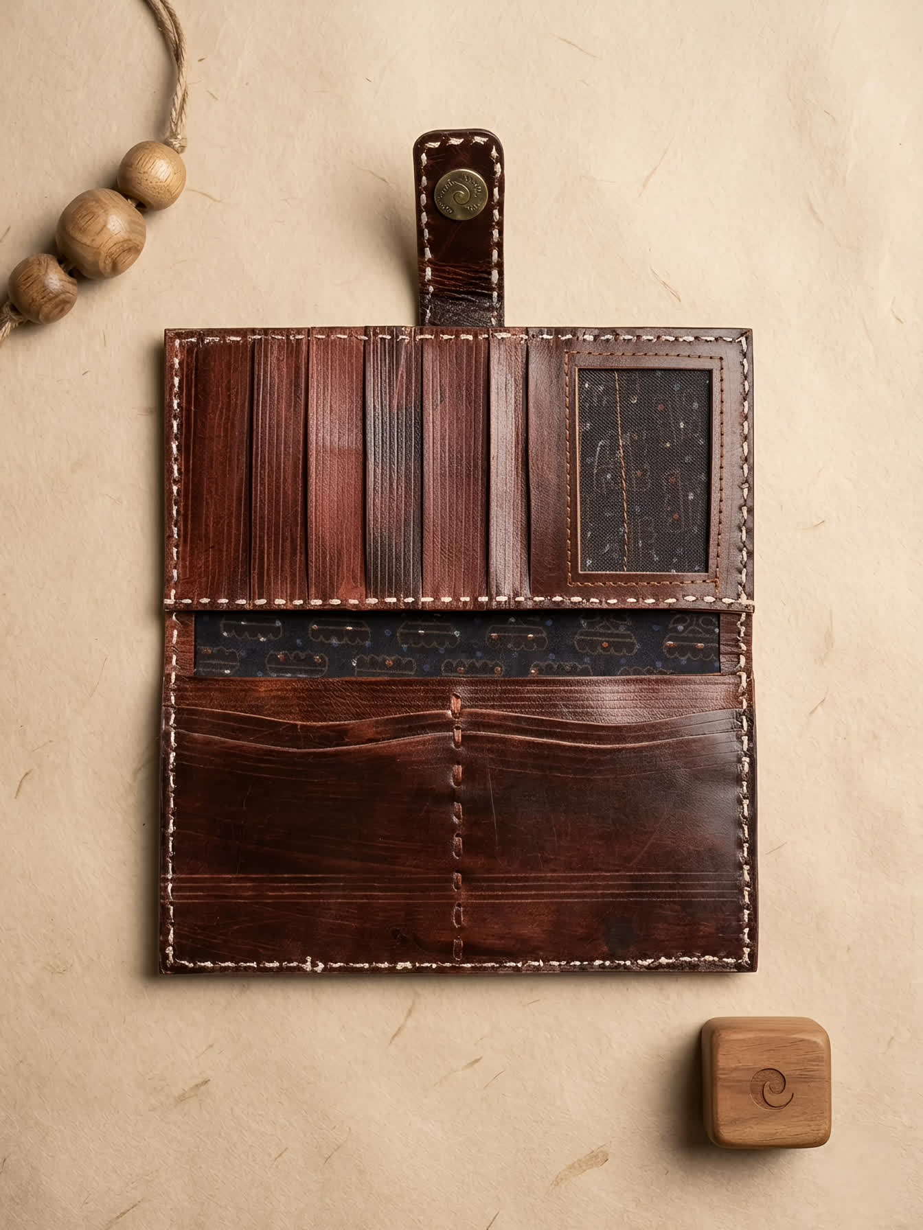 Jat Kutchh Work Handcrafted Leather Wallet