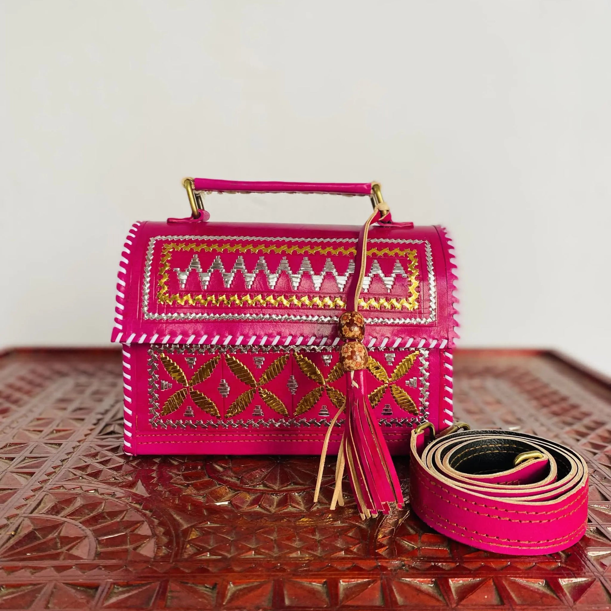 Kutchhi Pink Jari Hut - The Sling RAKHIYO