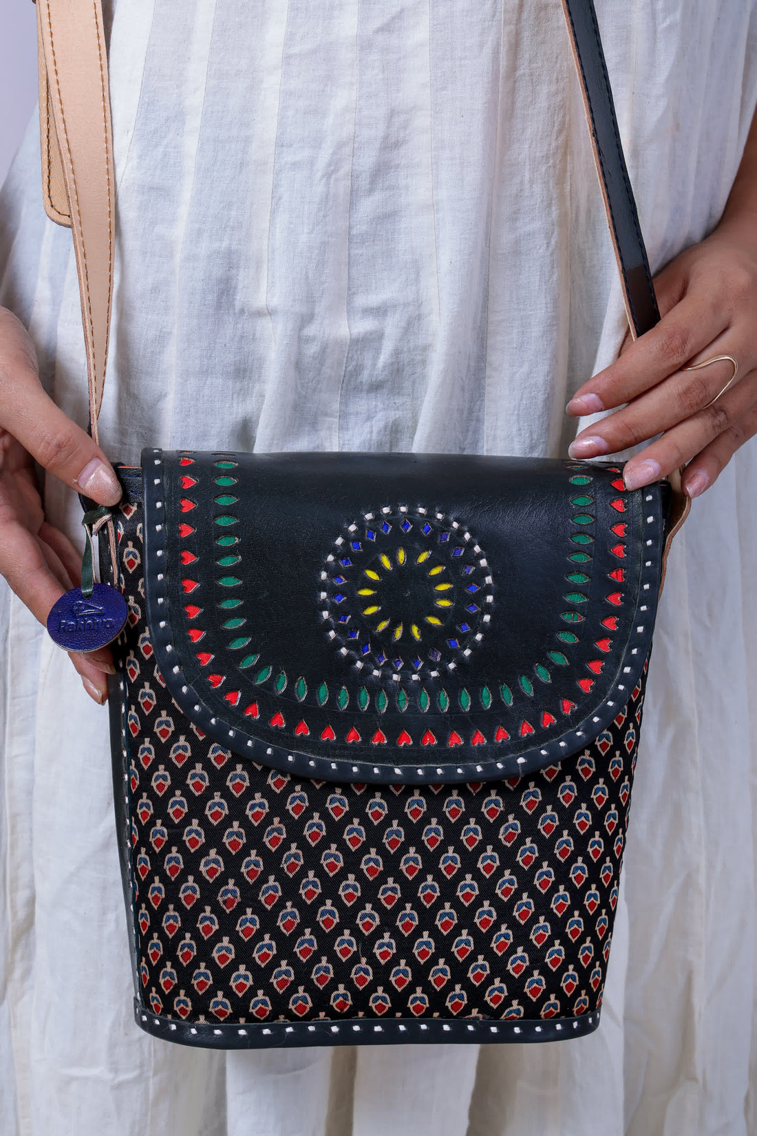 Black Ajarakh Bucket - The sling RAKHIYO