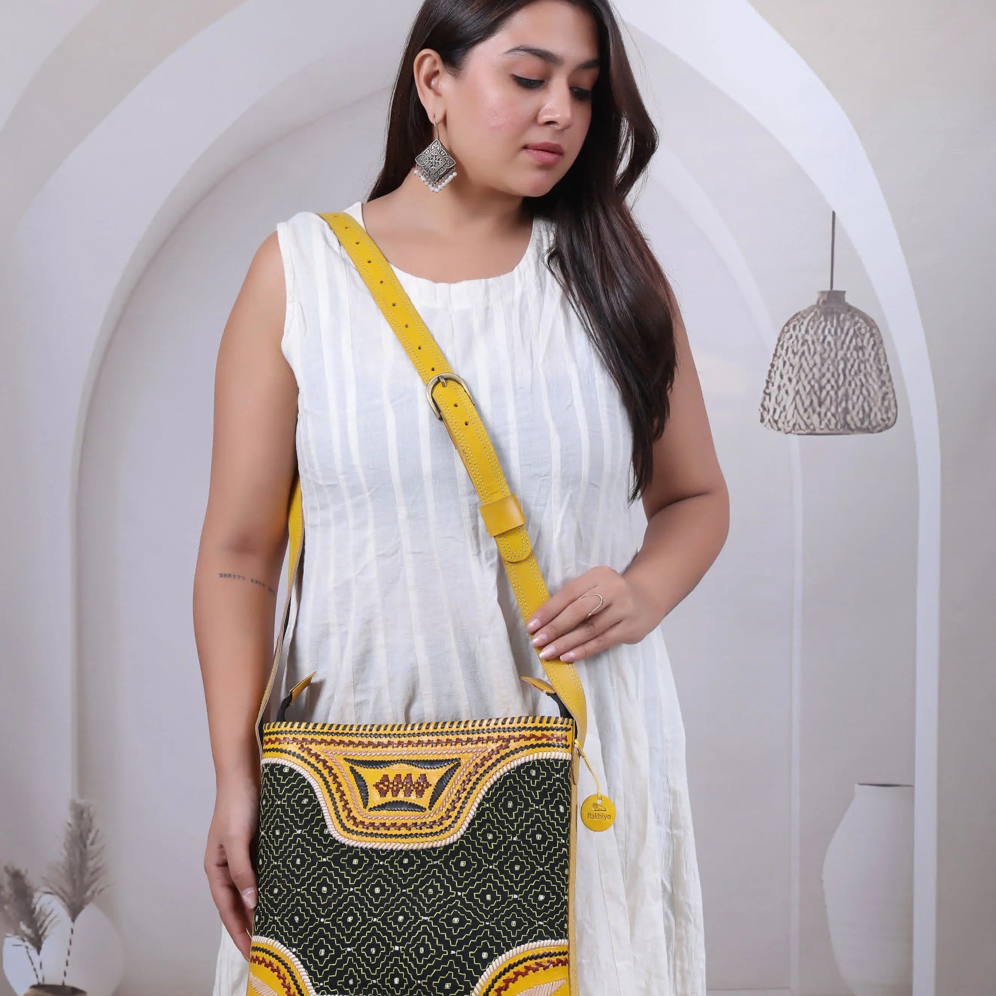 Yellow Kambhiro - The Sling/Shoulder Bag RAKHIYO