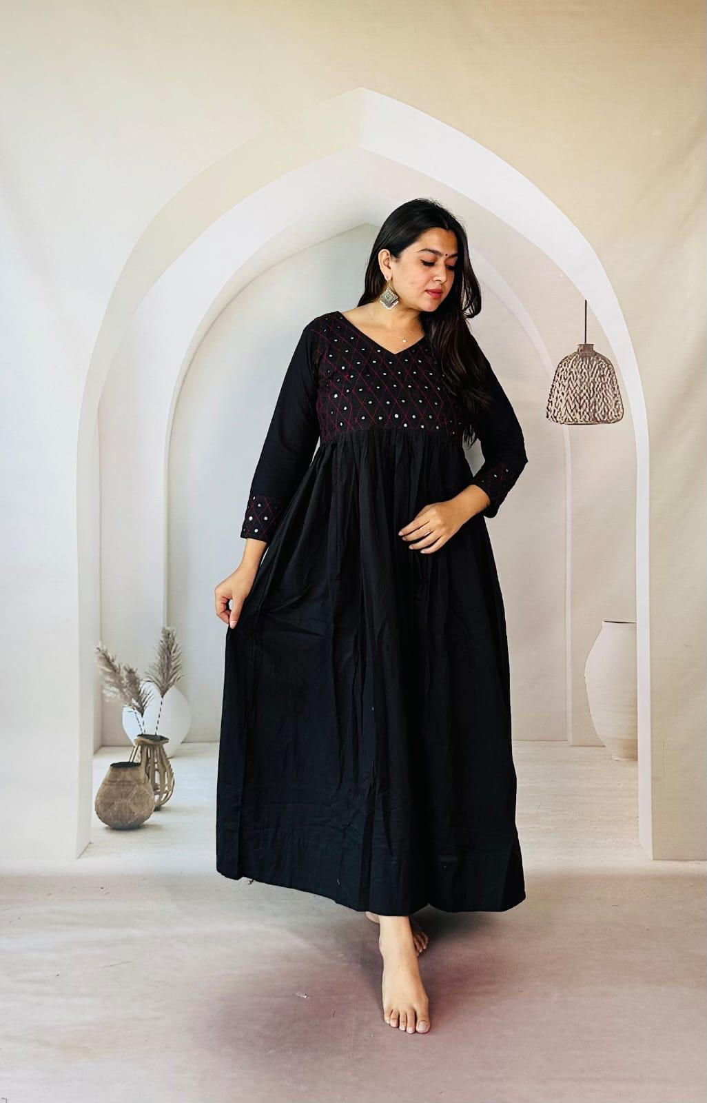 Kriti Plain Real Mirror One Piece Kurti