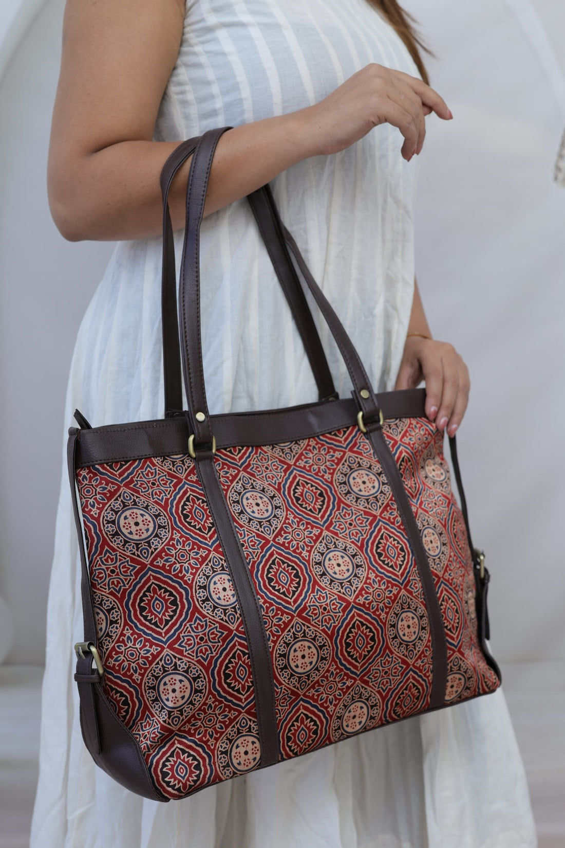 Vegan Leather Ajarakh Laptop Bag