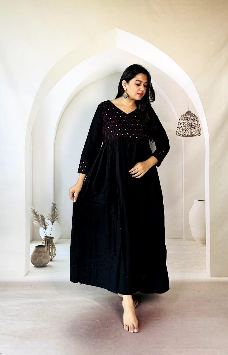 Kriti Plain Real Mirror One Piece Kurti