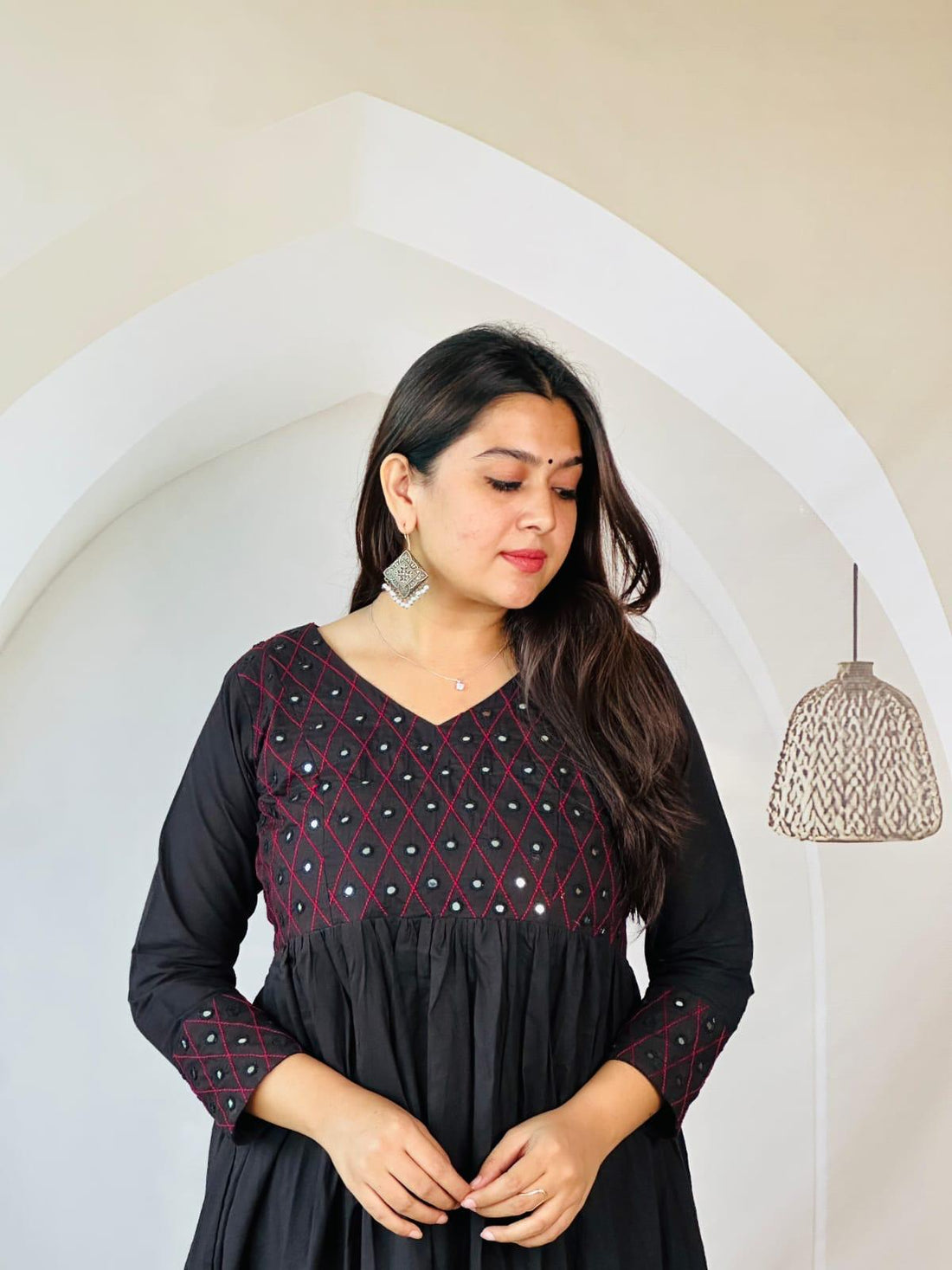 Kriti Plain Real Mirror One Piece Kurti