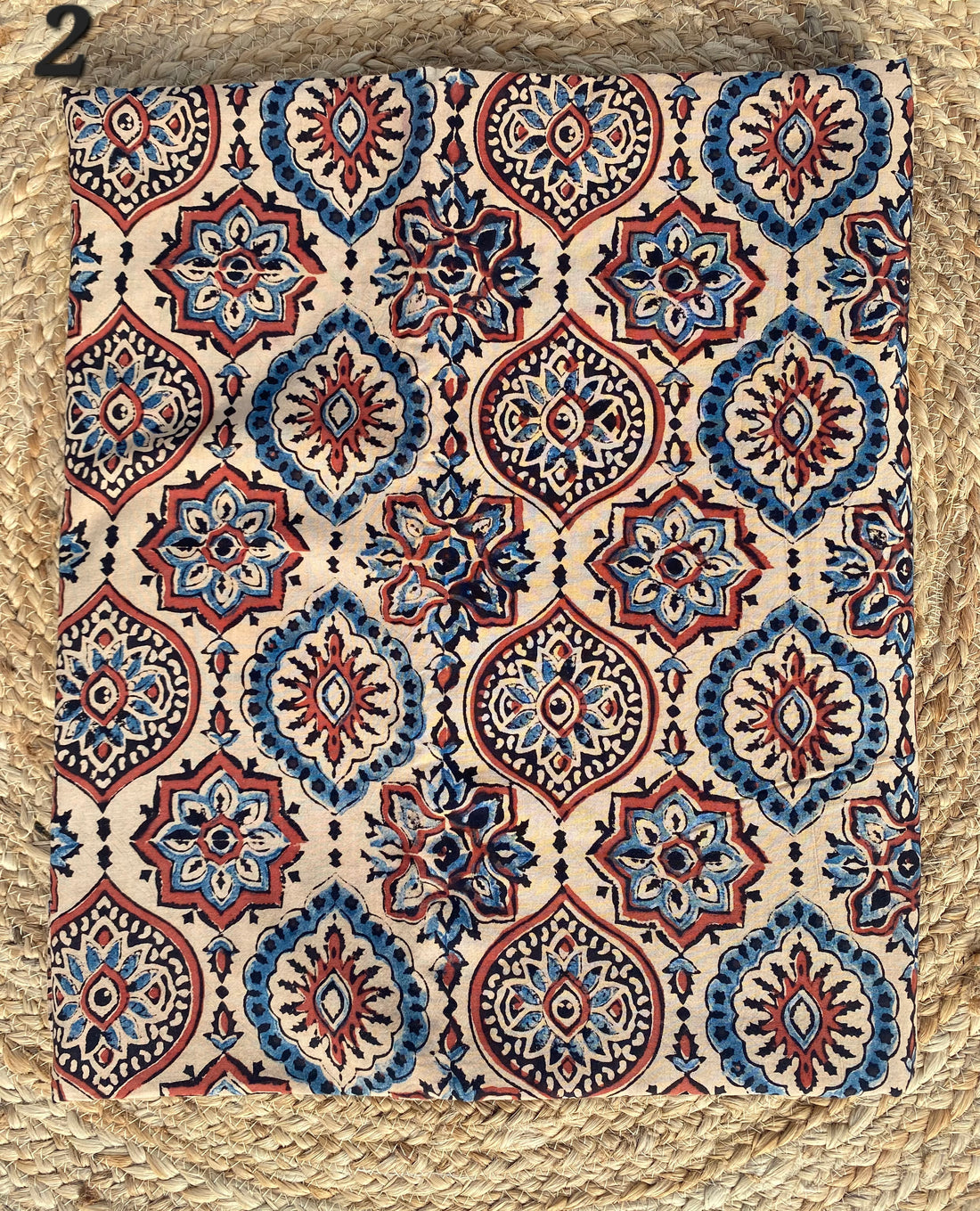 Ajarakh Cotton Natural Dyed Fabric(Price Per Meter)